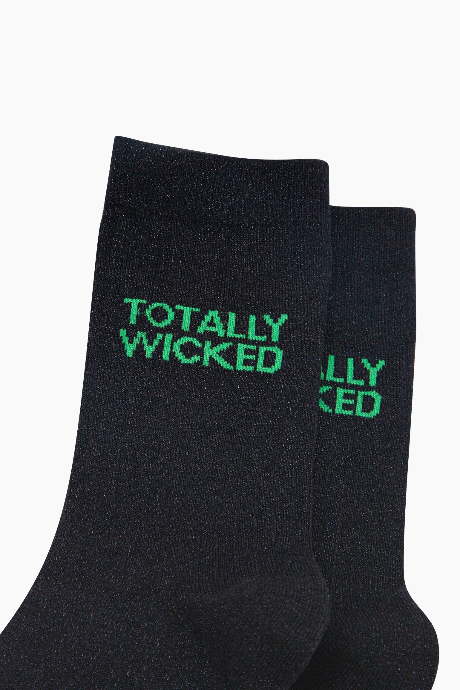 Totally-Wicked-Combed-Cotton-Glitter-Socks-in-Black-Lying-Flat
