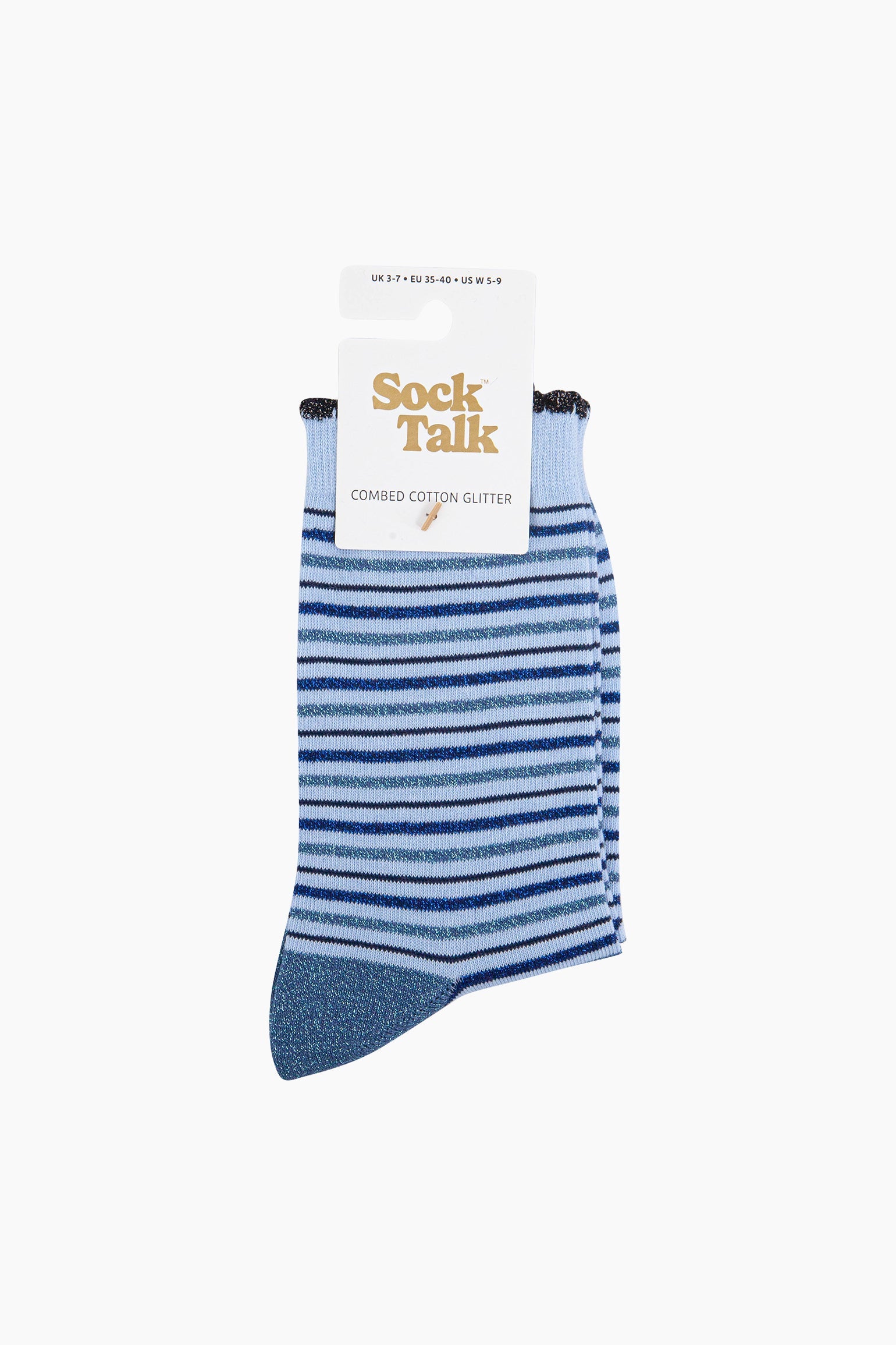 Stripes-Combed-Cotton-Glitter-Socks-in-Light-Blue-in-packaging