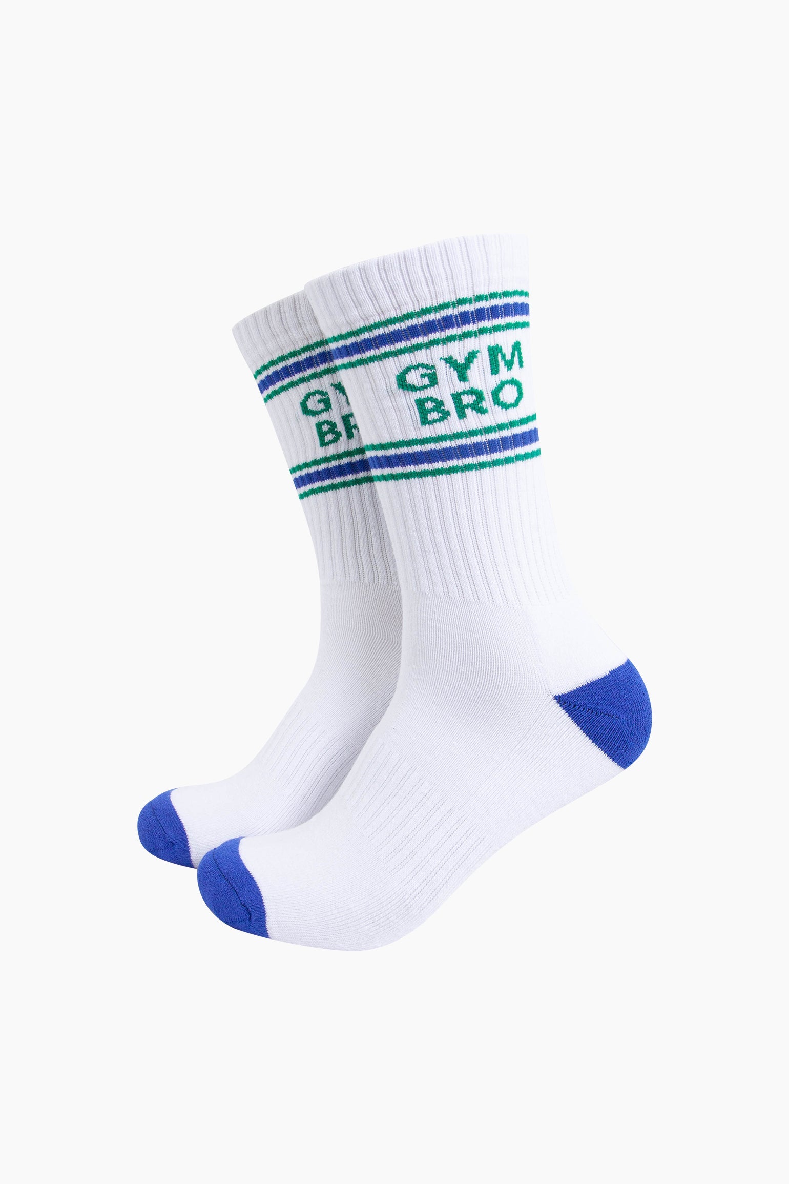 Gym-Bro-Organic-Cotton-Sports-Socks-in-White-Mannequin