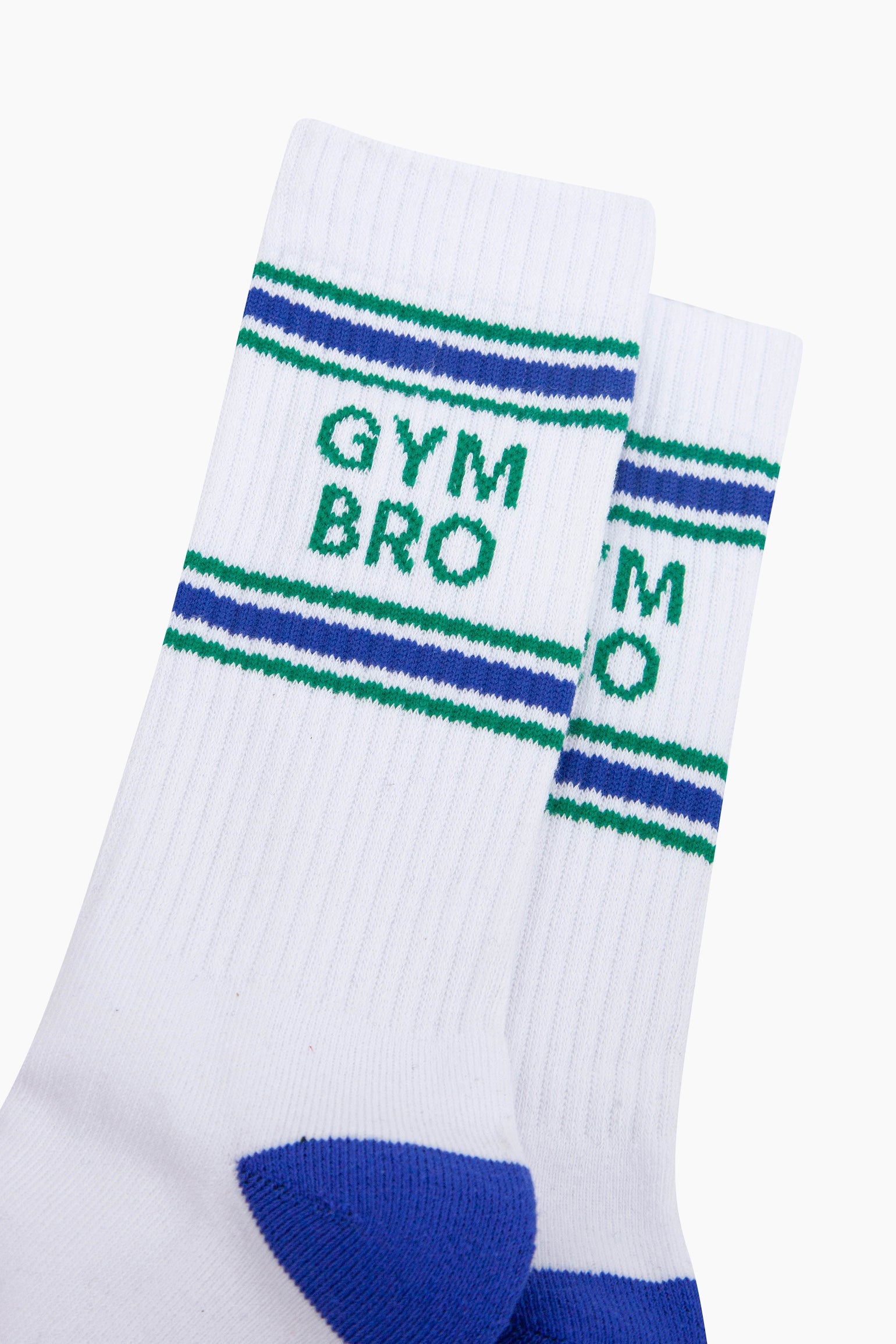 Gym-Bro-Organic-Cotton-Sports-Socks-in-White-Closeup