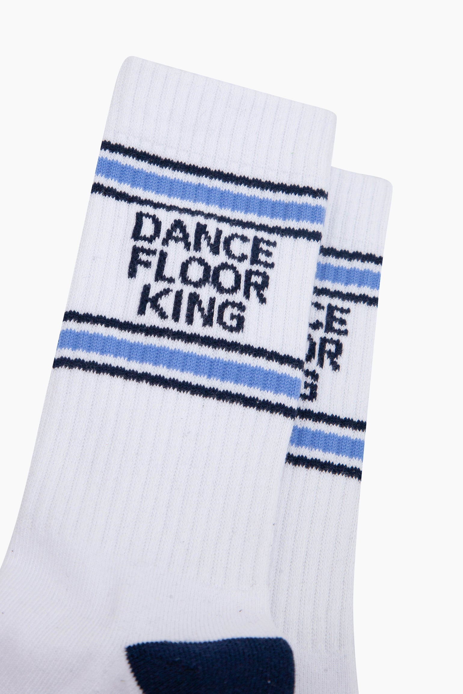 Dance-Floor-King-Organic-Cotton-Sports-Socks-in-White-Closeup