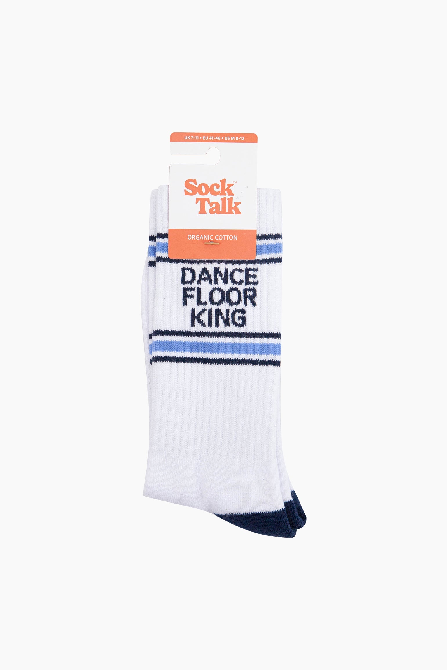 Dance-Floor-King-Organic-Cotton-Sports-Socks-in-White-In-Packaging
