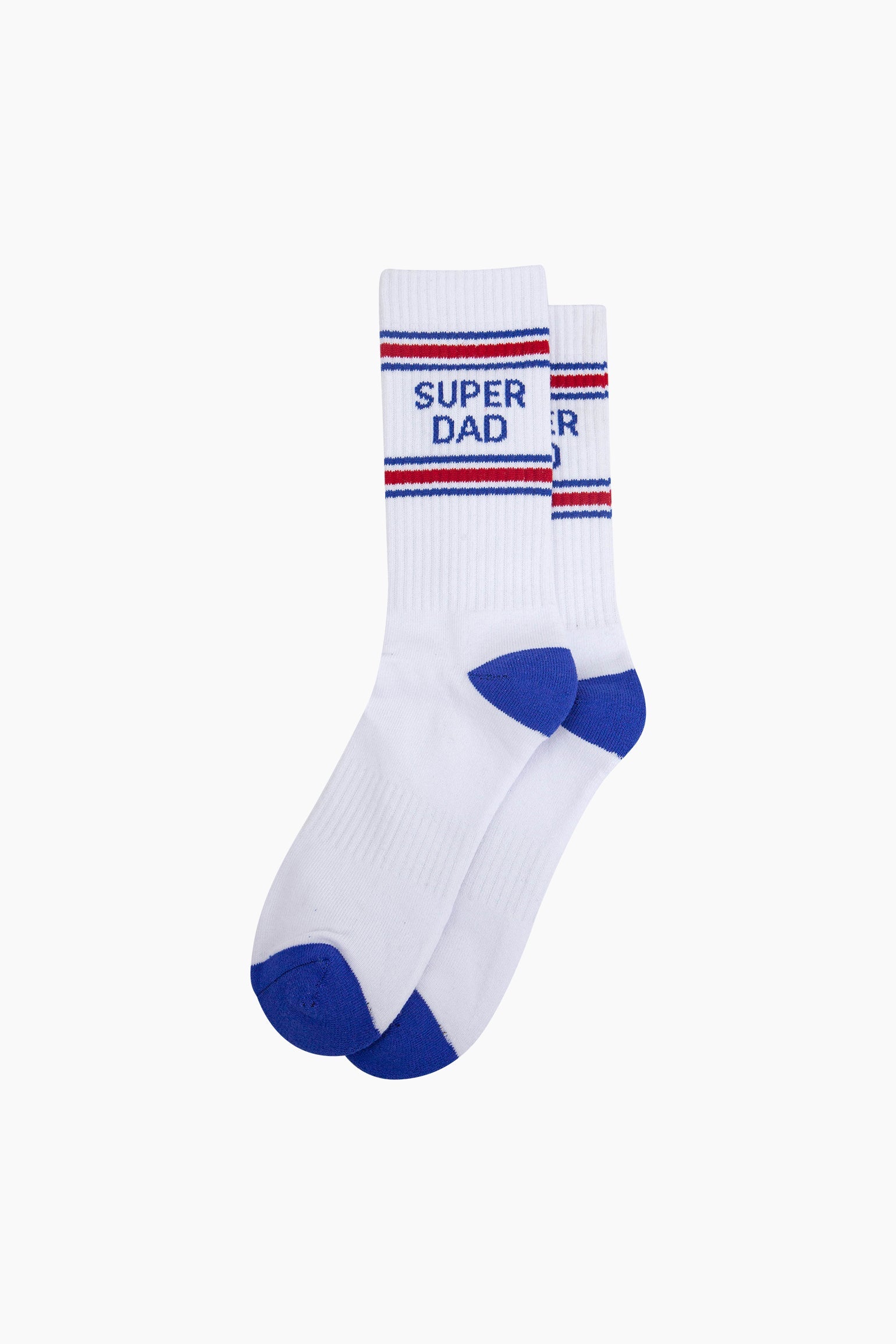 Super-Dad-Organic-Cotton-Sports-Socks-in-White-Lying-Flat