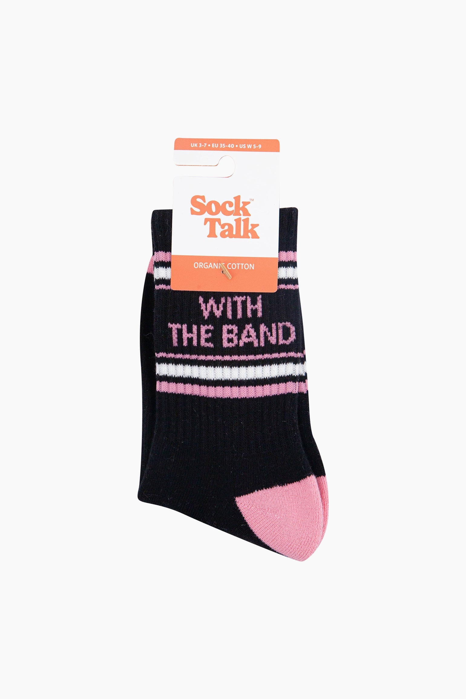 With-The-Band-Organic-Cotton-Sports-Socks-in-Black-in-packaging