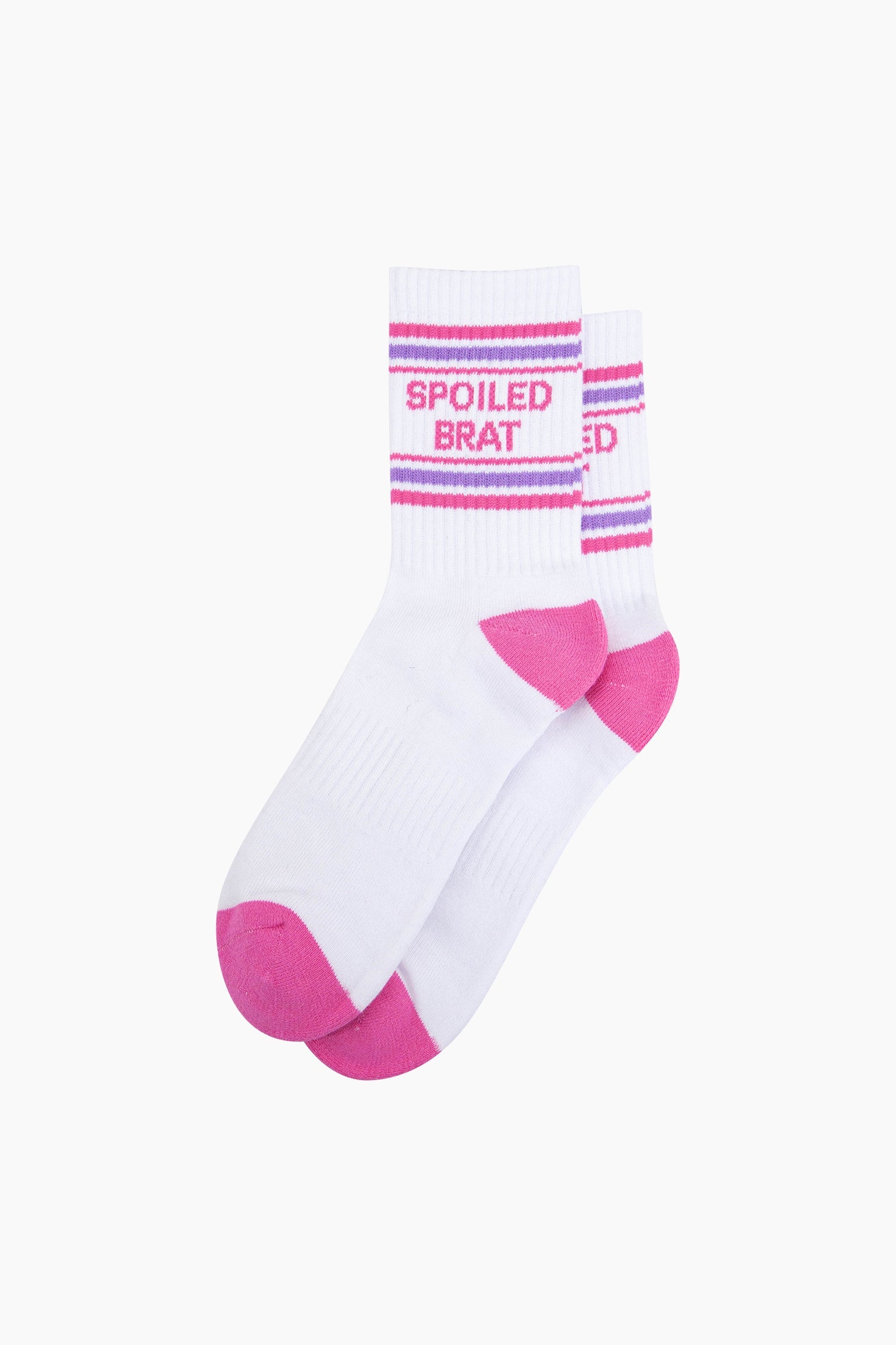 Spoiled-Brat-Organic-Cotton-Sports-Socks-in-White-Lying-Flat