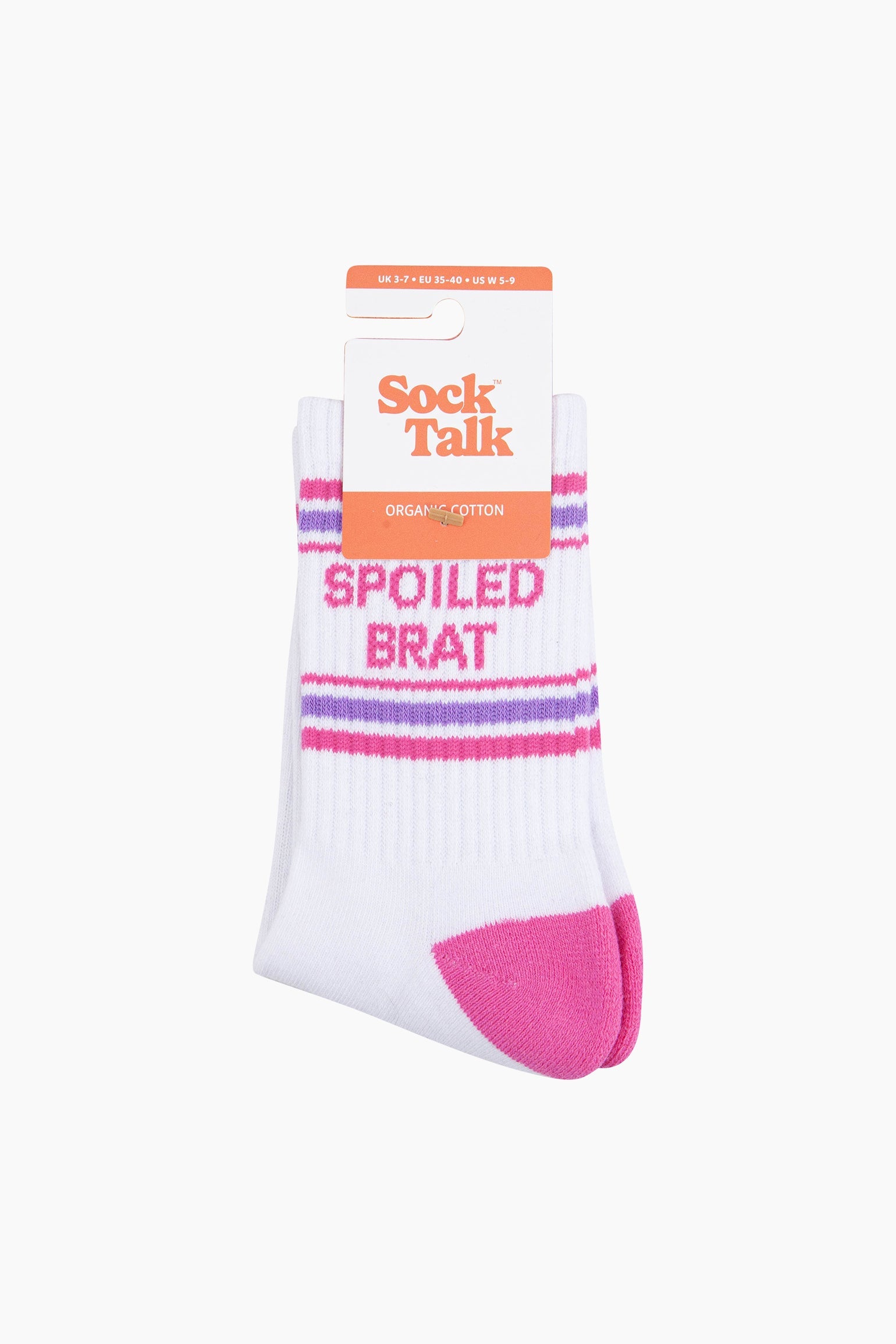 Spoiled-Brat-Organic-Cotton-Sports-Socks-in-White-In-Packaging