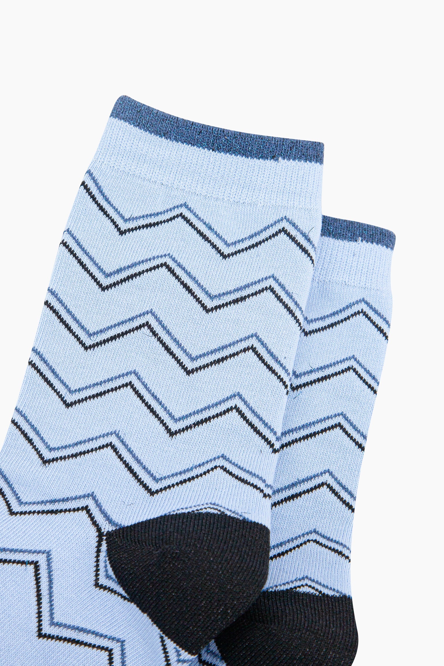 Zig-Zag-Combed-Cotton-Glitter-Socks-in-Blue-Closeup