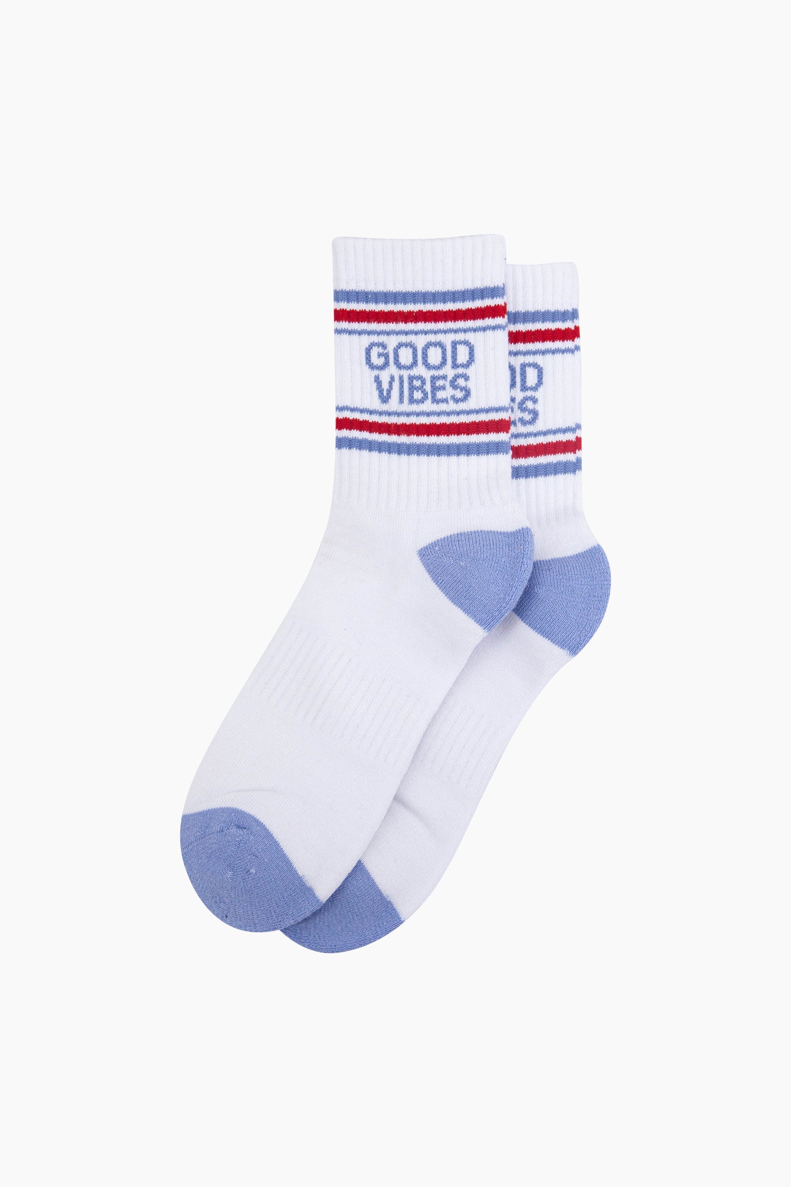 Good-Vibes-Organic-Cotton-Sports-Socks-in-White-Lying-Flat