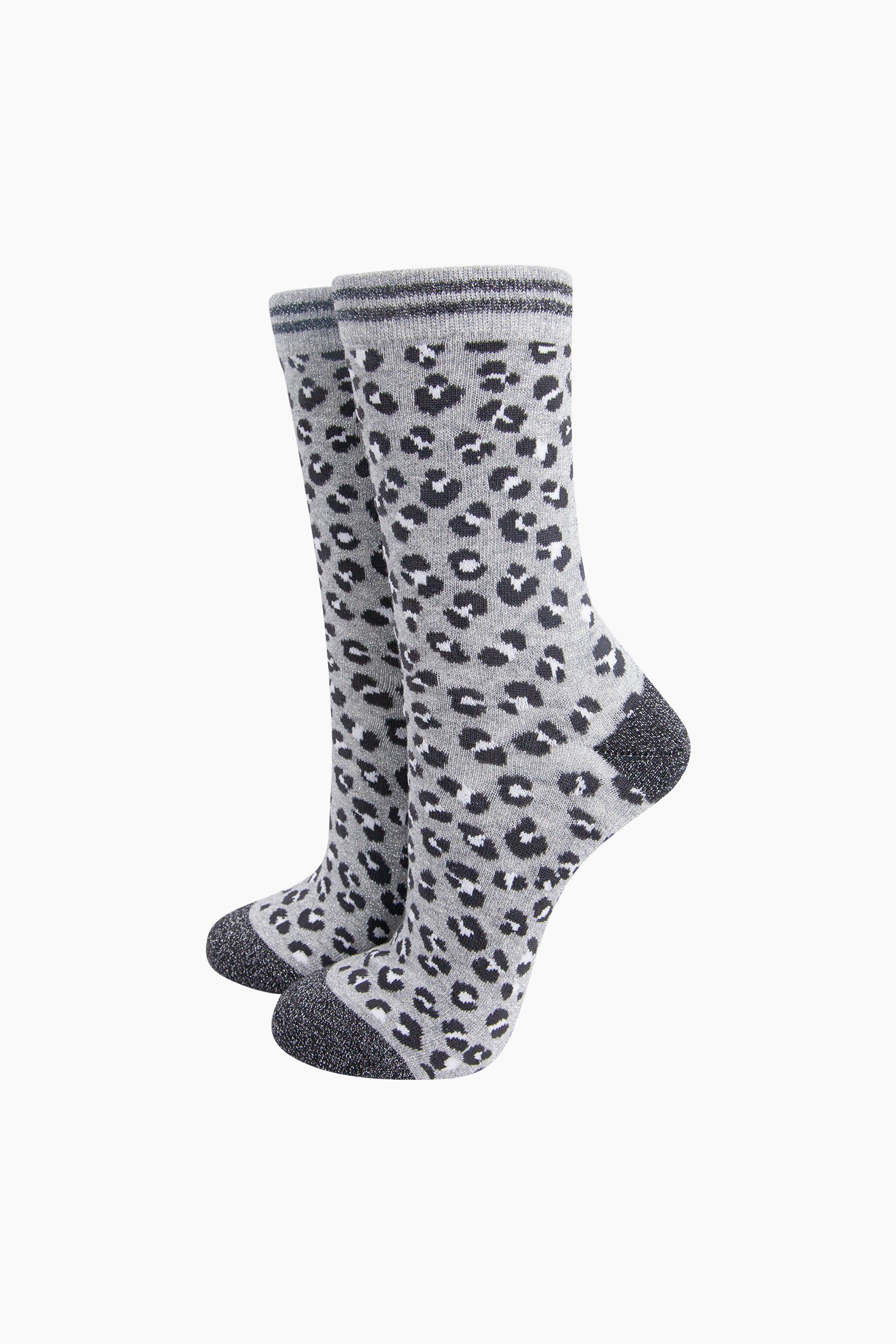Leopard-Print-Combed-Cotton-Glitter-Socks-in-Grey-Mannequin