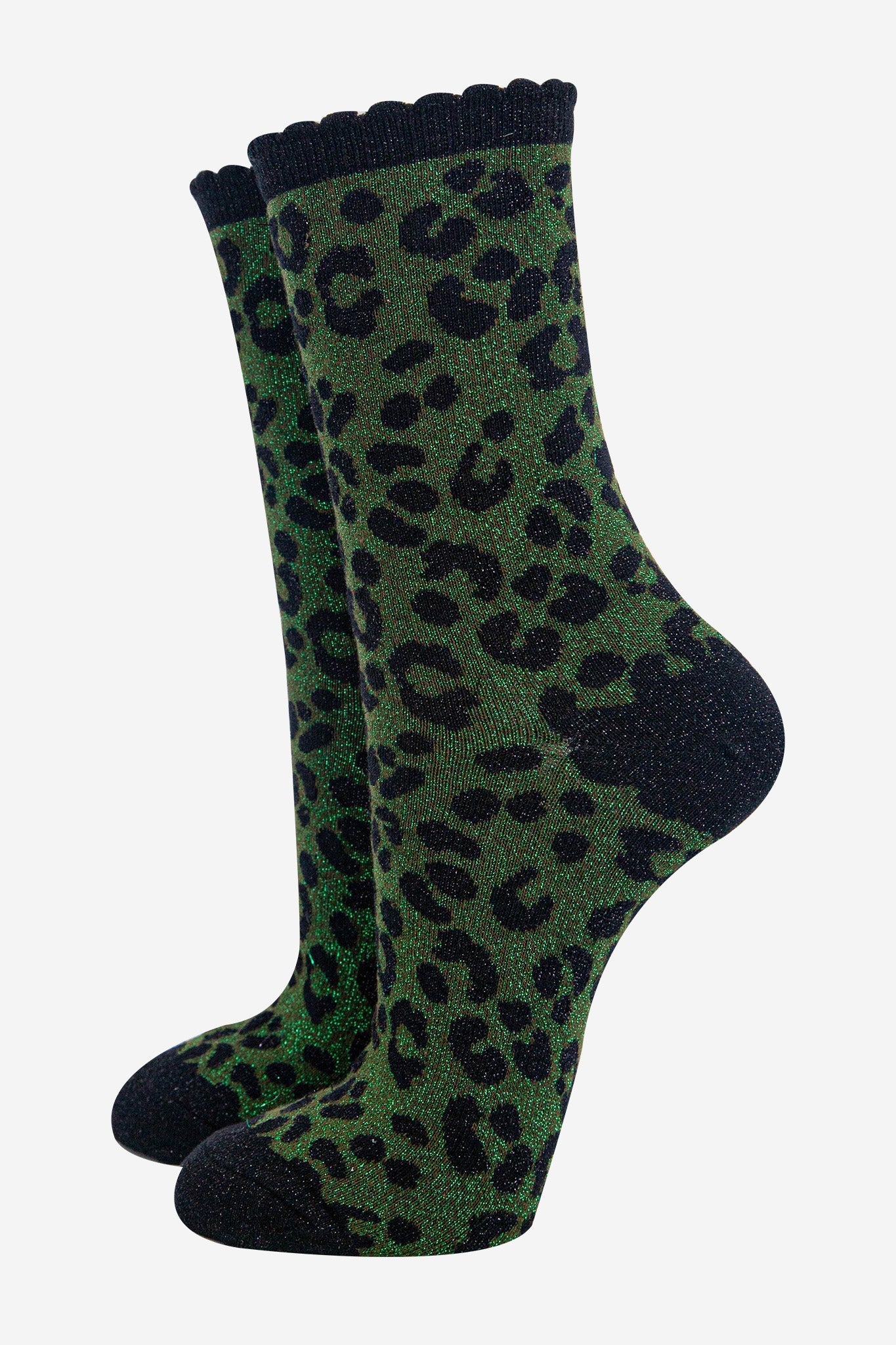 womens-khaki-leopard-print-glitter-socks-sparkly