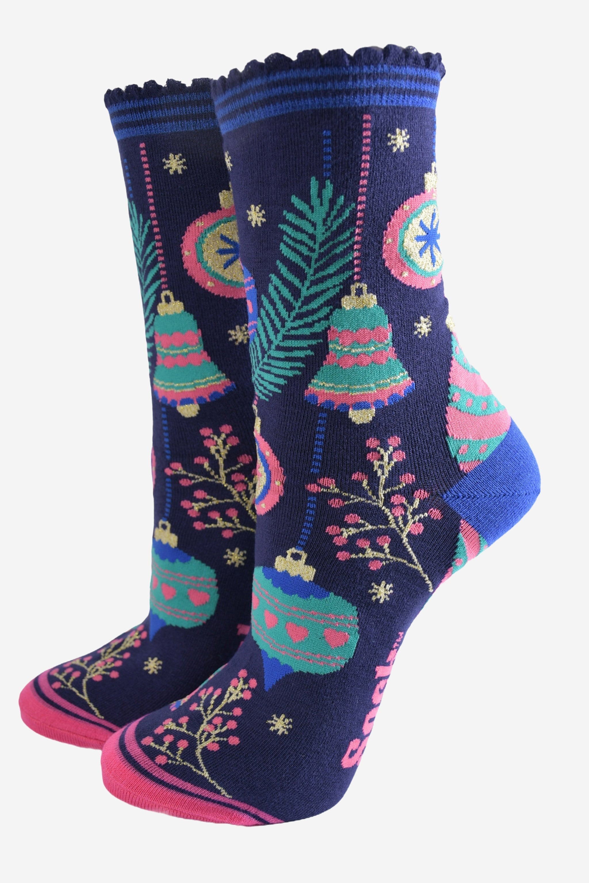 womens-socks-gift-box-navy-christmas-celebration-xmas-baubles