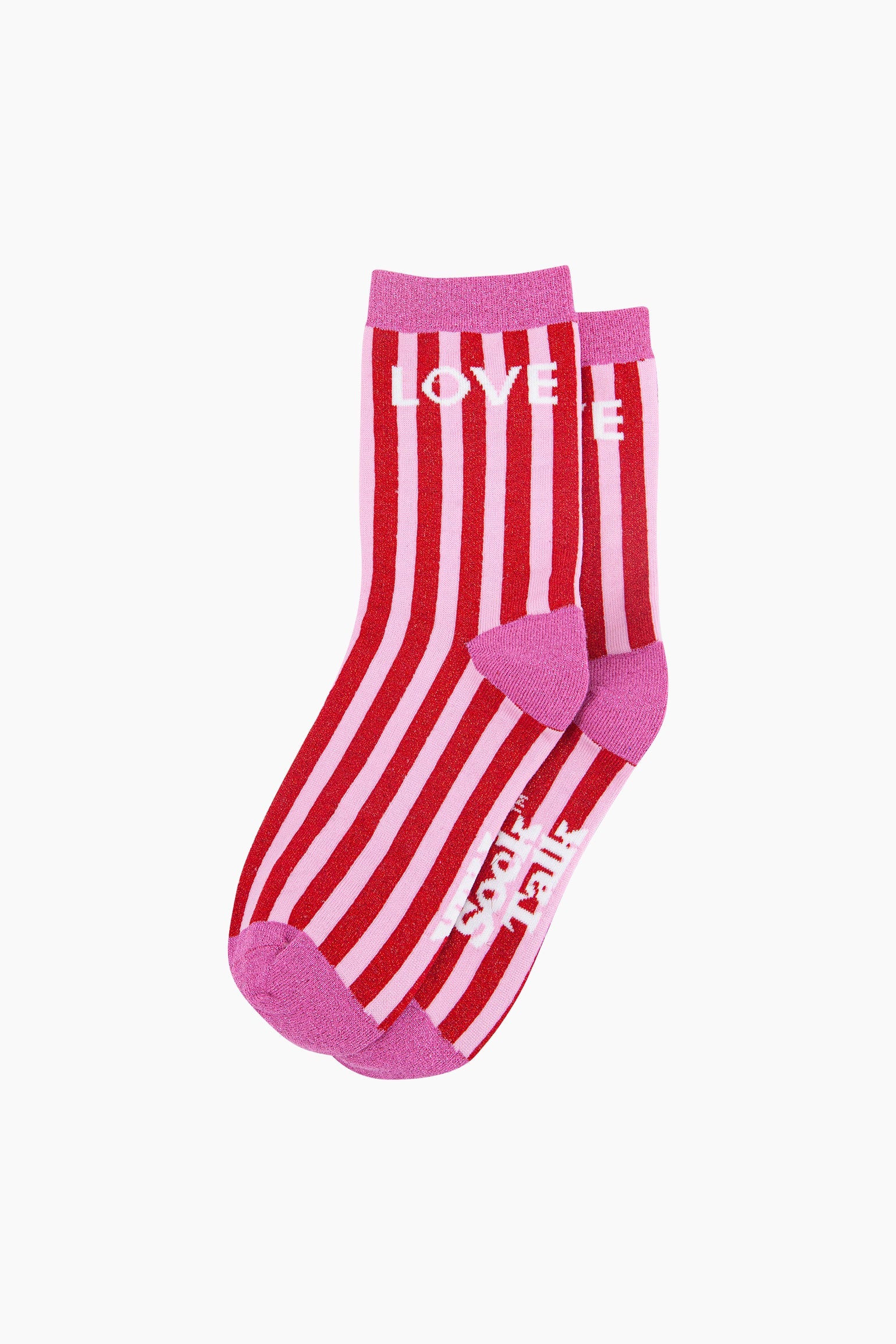 Love-Stripes-Combed-Cotton-Glitter-Socks-in-Red-Pink-flat-lay