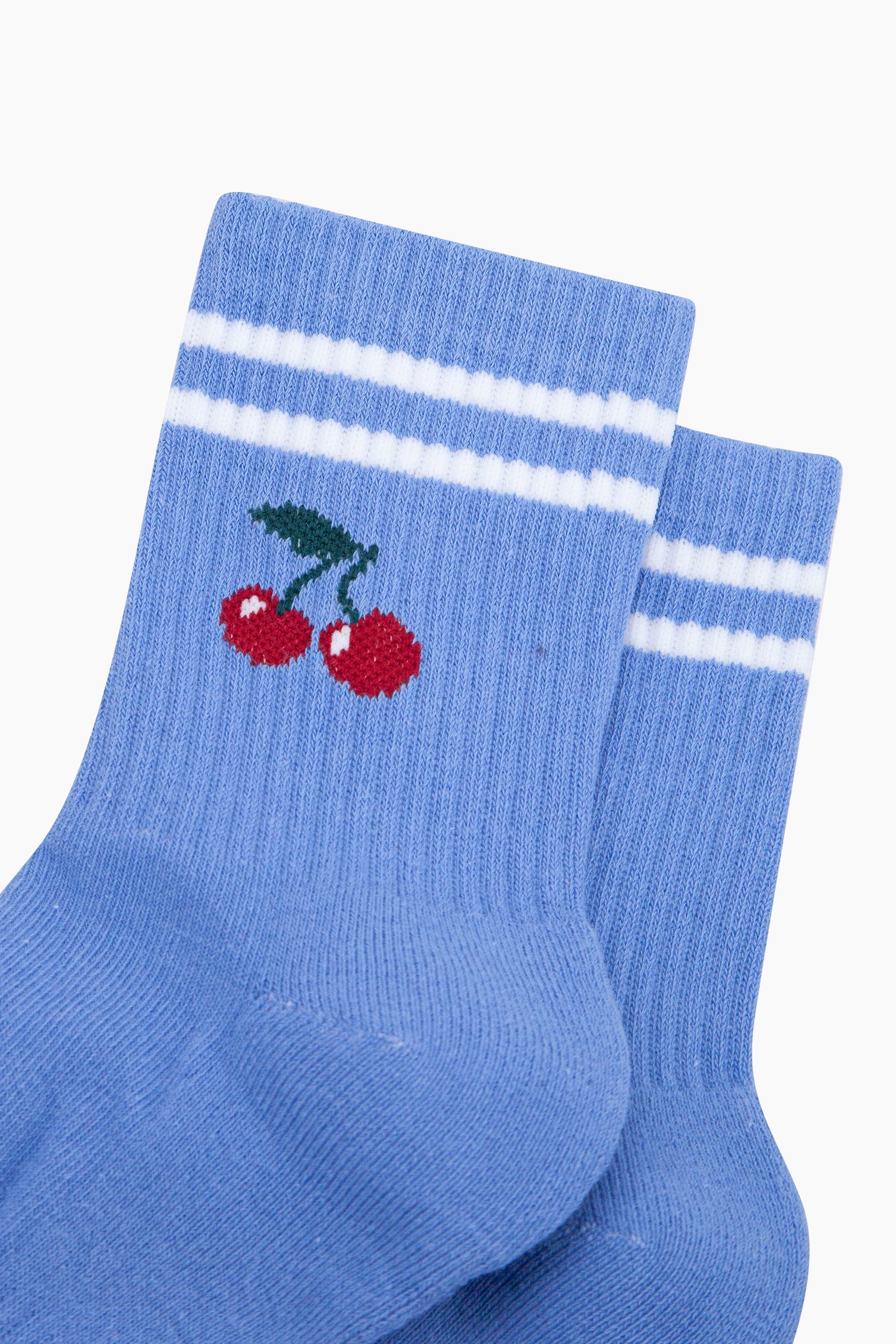 Cherry-Combed-Cotton-Sports-Socks-in-Blue-Closeup