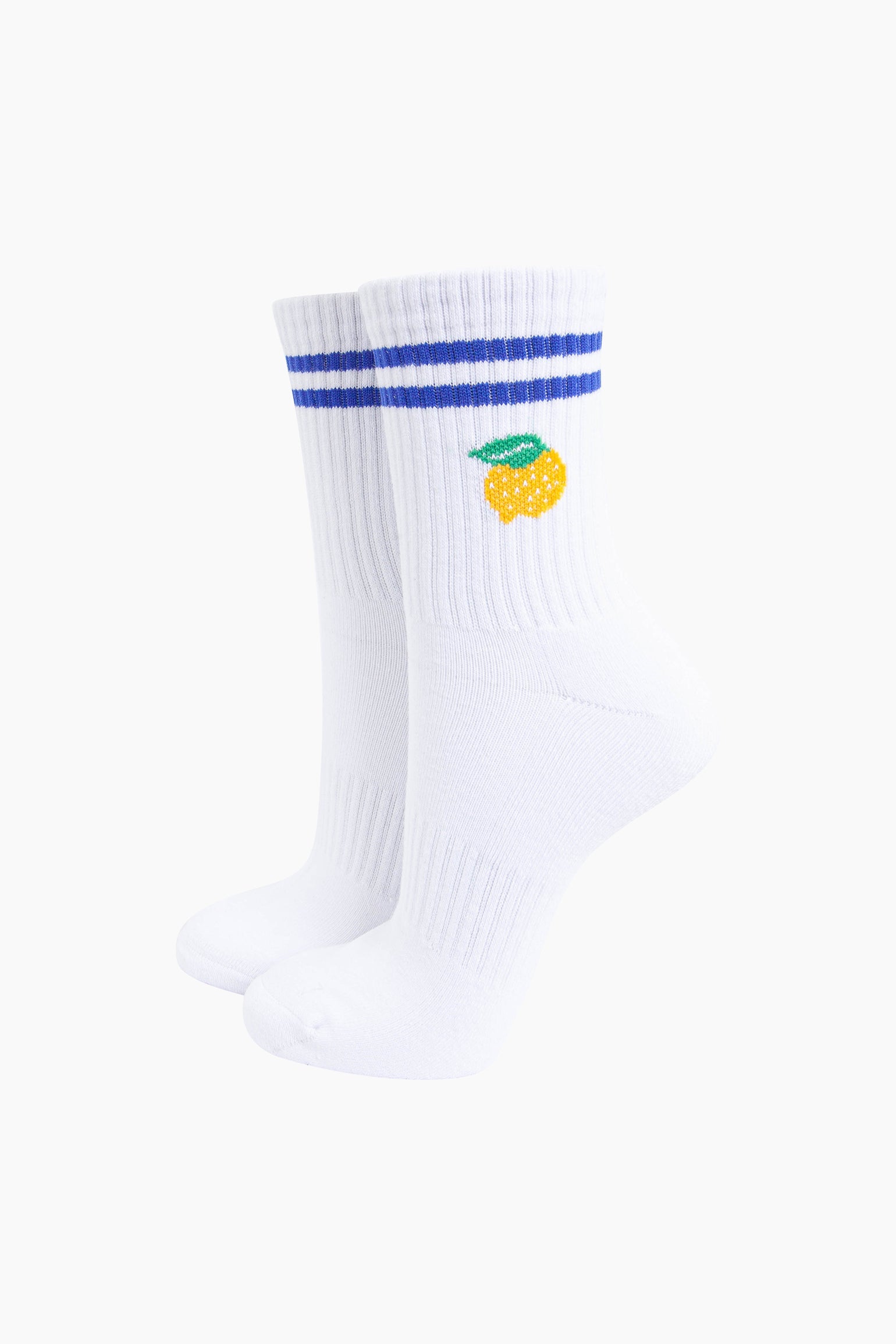 Lemon-Combed-Cotton-Sports-Socks-in-White-Mannequin