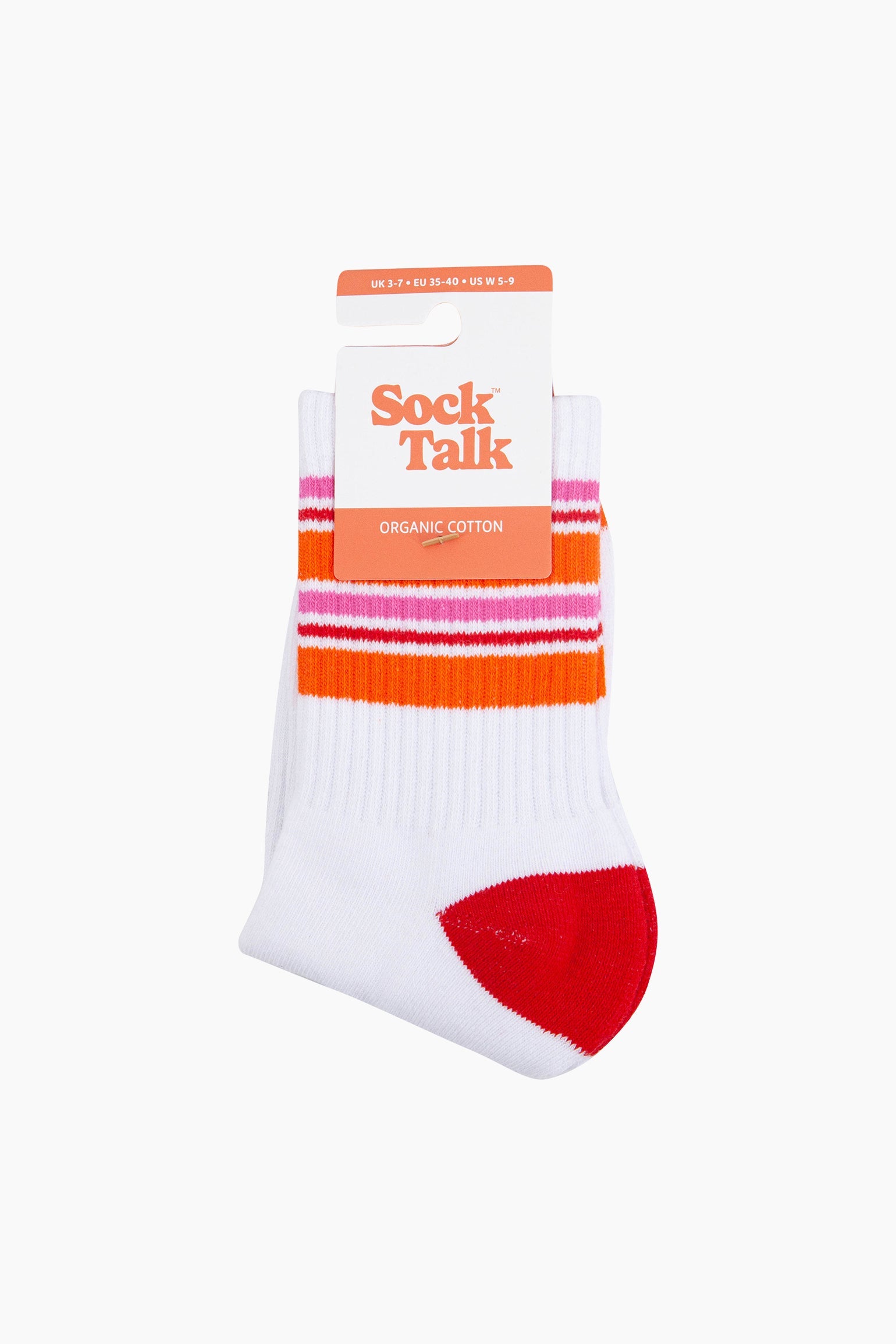 Striped-Combed-Cotton-Sports-Socks-in-Orange-In-Packaging