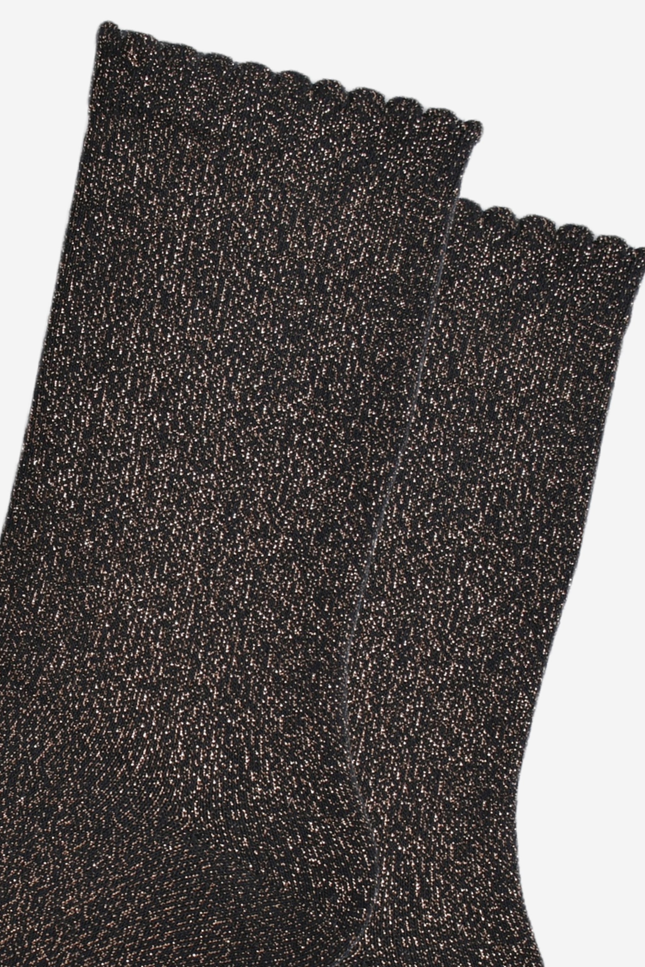 Plain-Combed-Cotton-Glitter-Socks-in-Bronze-closeup
