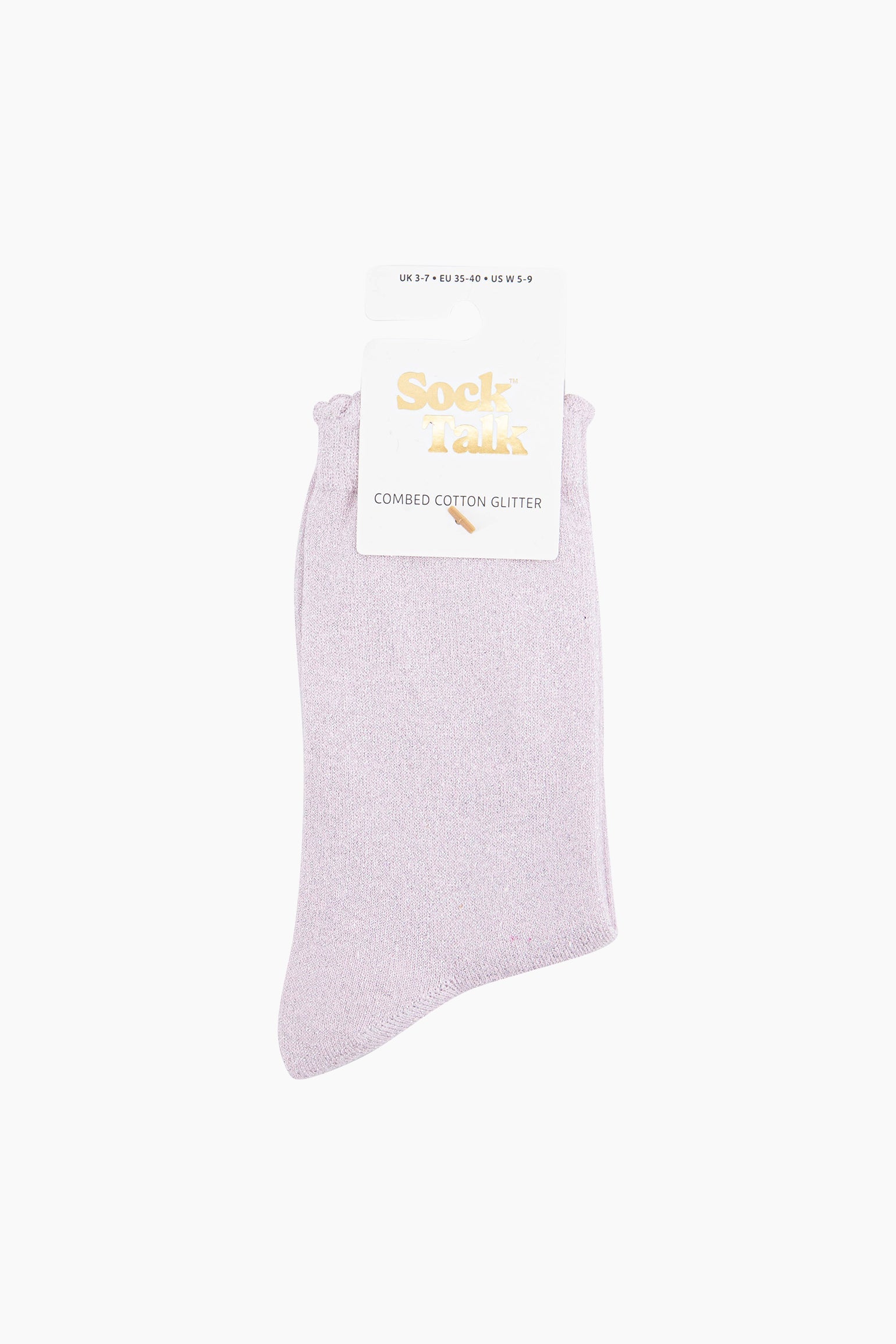 Plain-Combed-Cotton-Glitter-Socks-in-Baby-Pink-In-Packaging