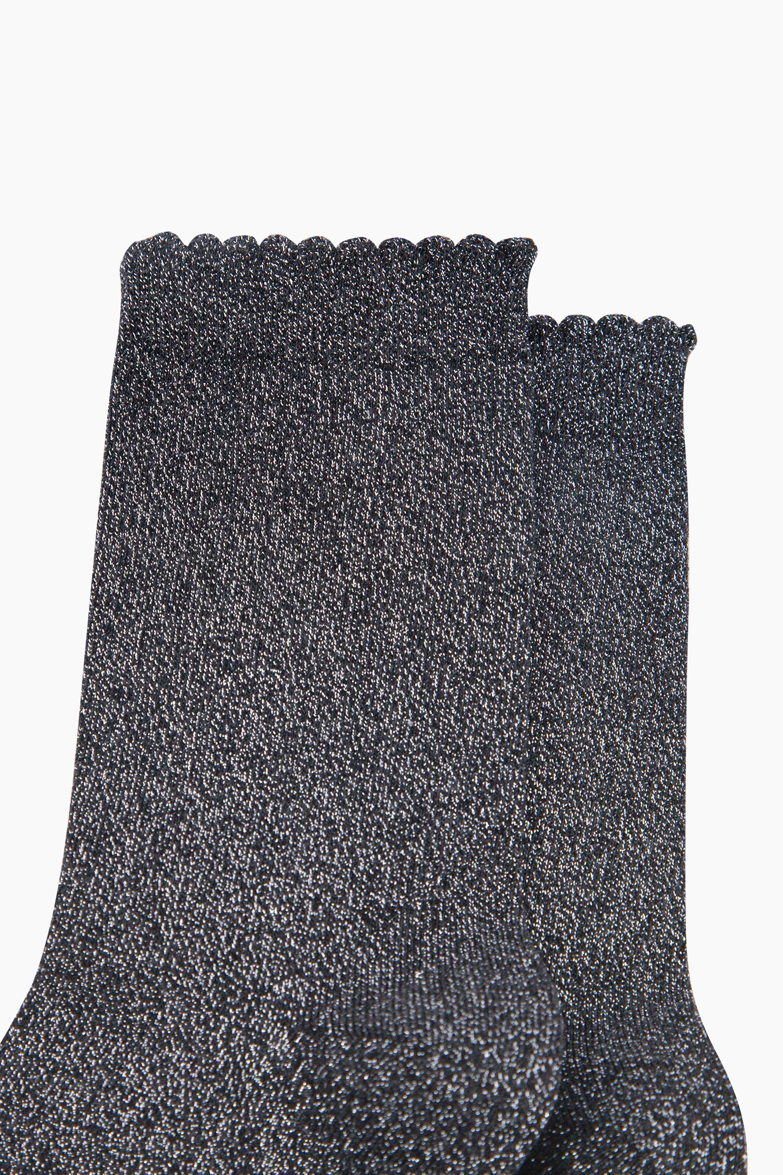Plain-Combed-Cotton-Glitter-Socks-in-Dark-Grey-Closeup