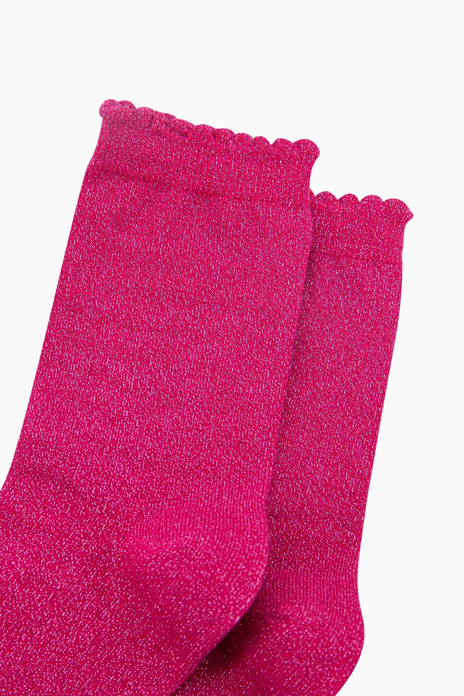 Plain-Combed-Cotton-Glitter-Socks-in-Fuchsia-Closeup