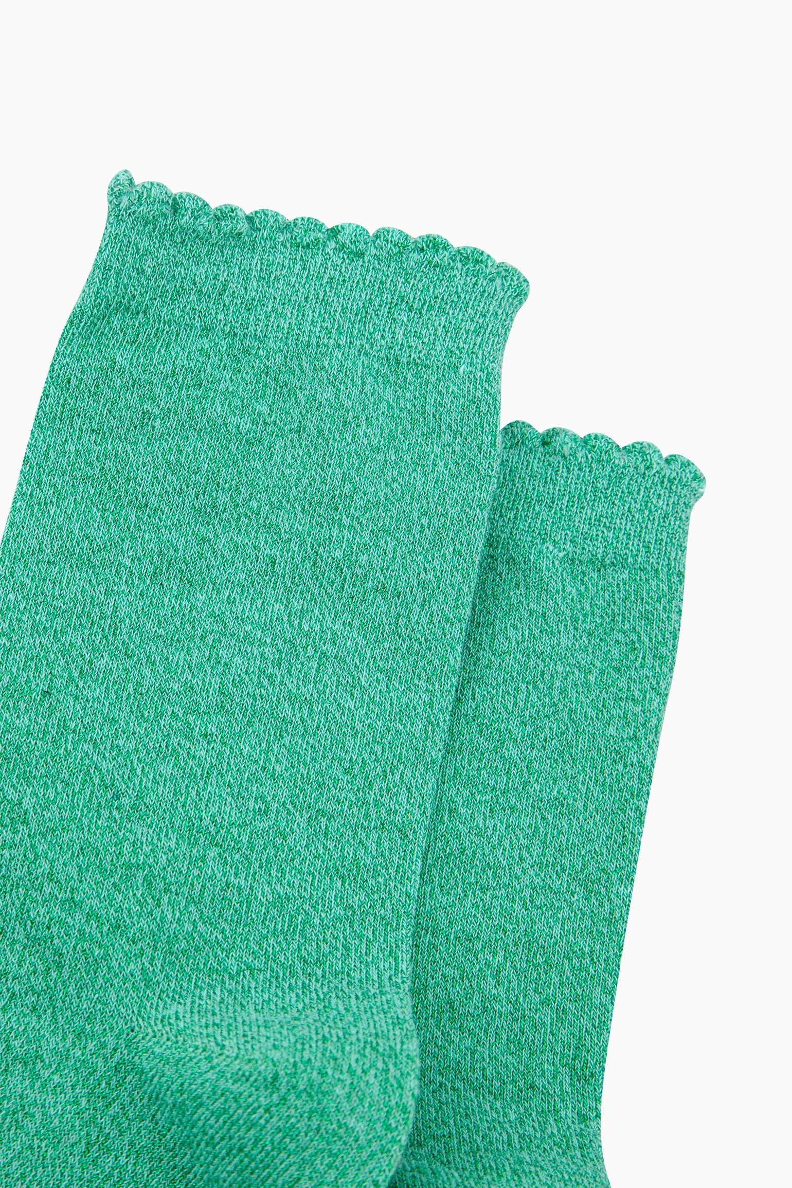 Plain-Combed-Cotton-Glitter-Socks-in-Jade-Green-Closeup