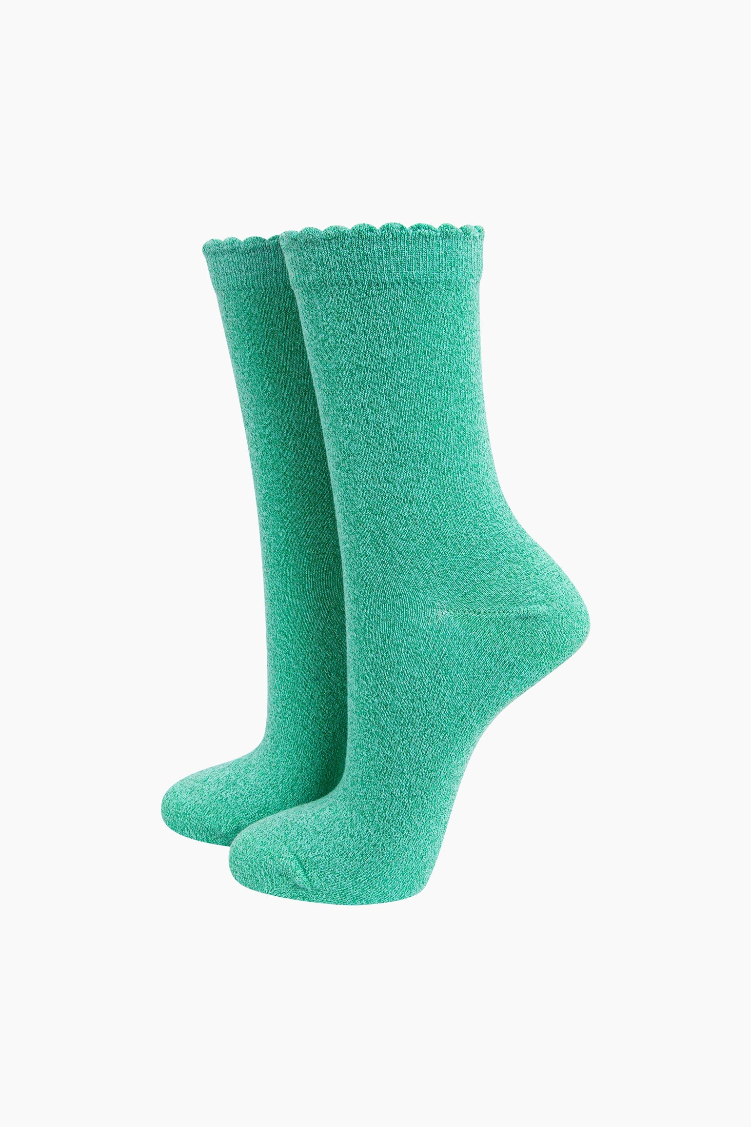 Plain-Combed-Cotton-Glitter-Socks-in-Jade-Green-Mannequin