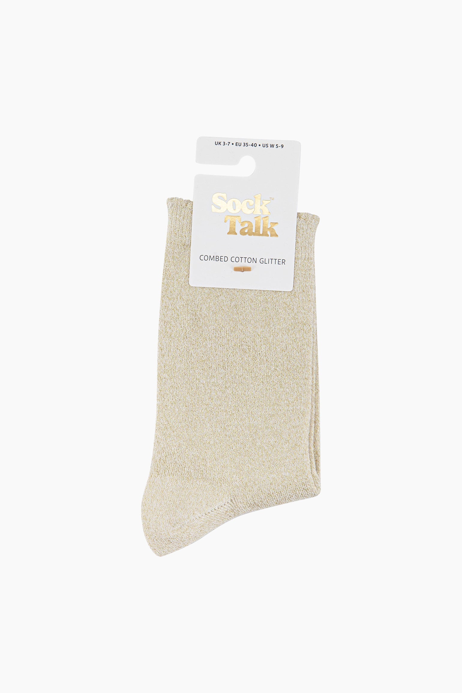 Plain-Combed-Cotton-Glitter-Socks-in-Light-Beige-In-Packaging