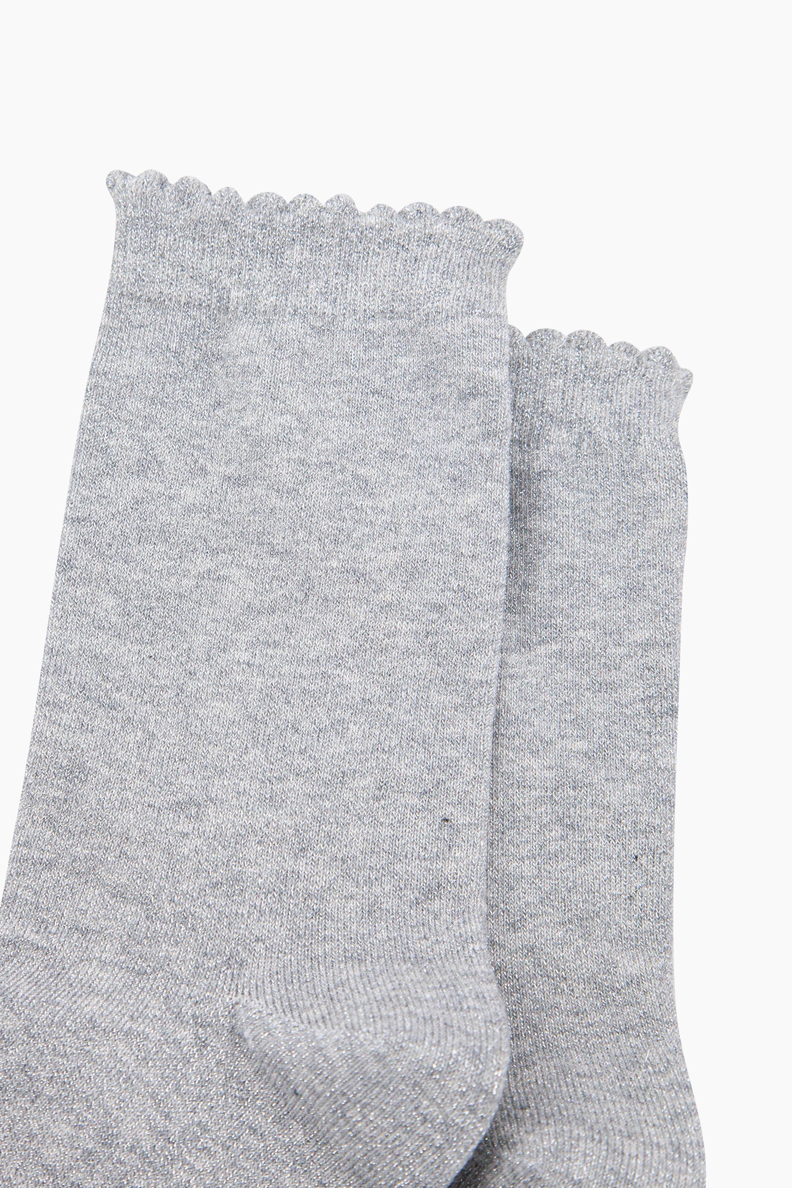 Plain-Combed-Cotton-Glitter-Socks-in-Light-Grey-Marl-Closeup