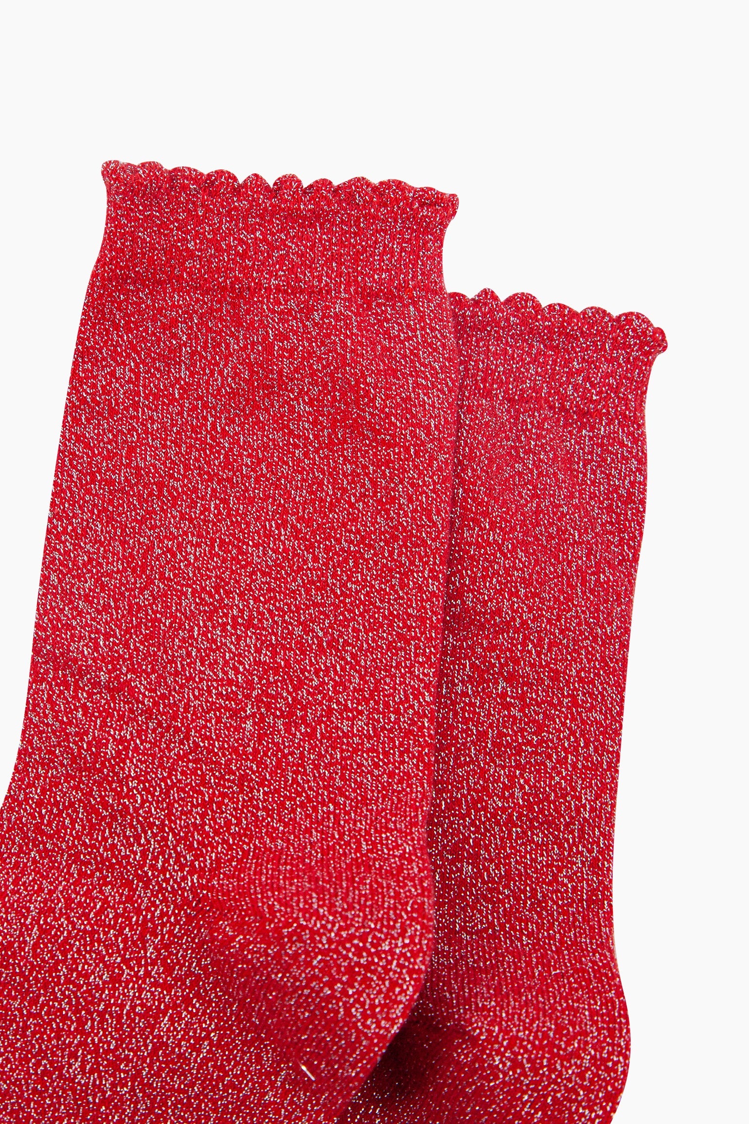 Plain-Combed-Cotton-Glitter-Socks-in-Red-Closeup