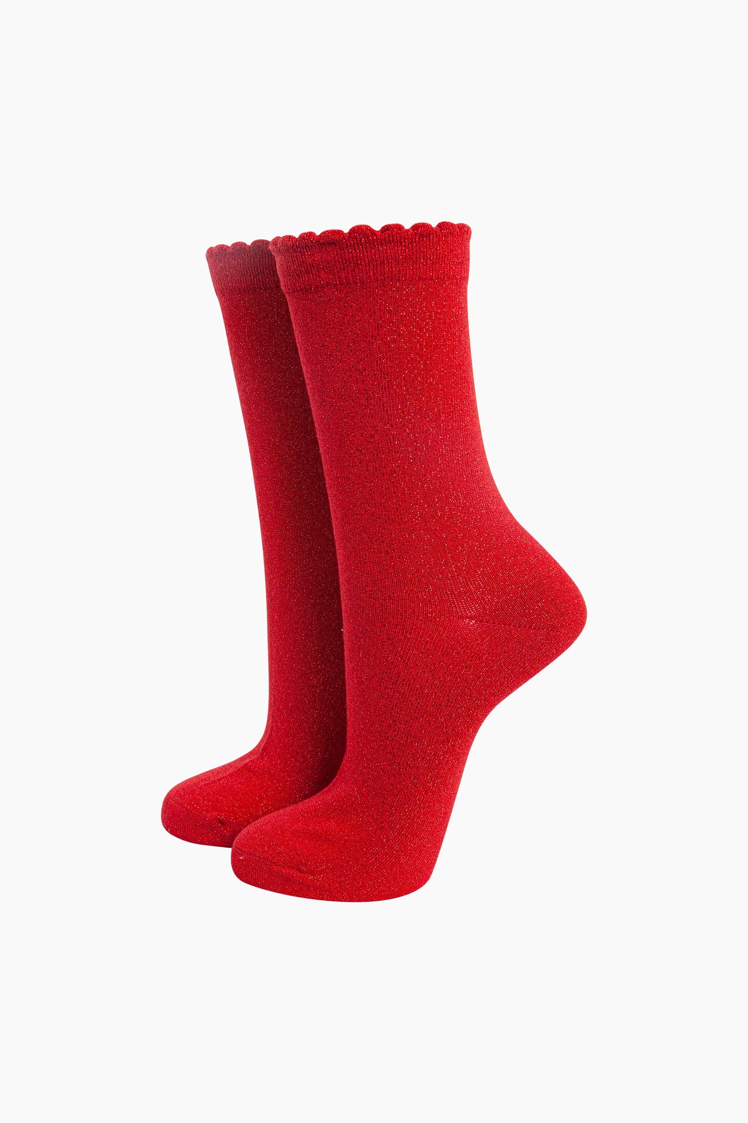 Plain-Combed-Cotton-Glitter-Socks-in-Scarlett-Mannequin
