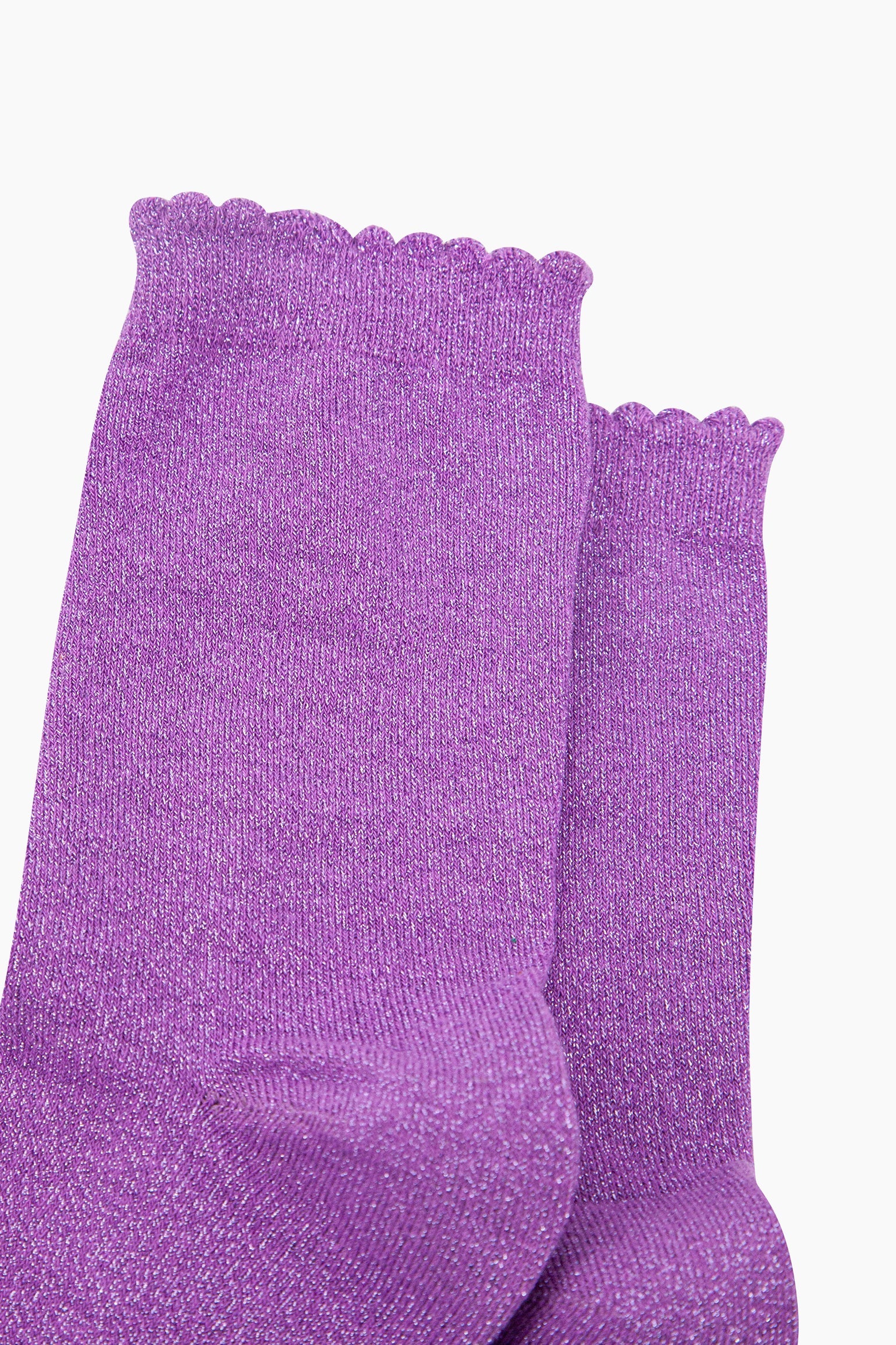Plain-Combed-Cotton-Glitter-Socks-in-Violet-Closeup