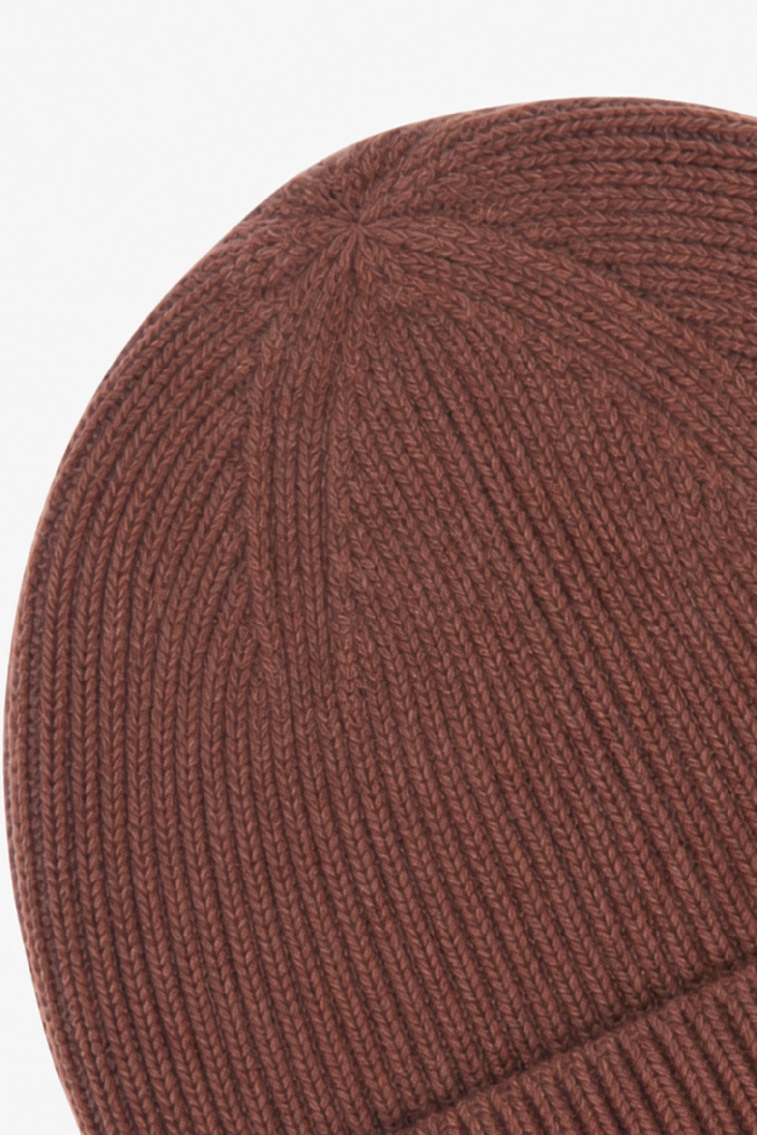 Brown-ribbed-beanie-hat