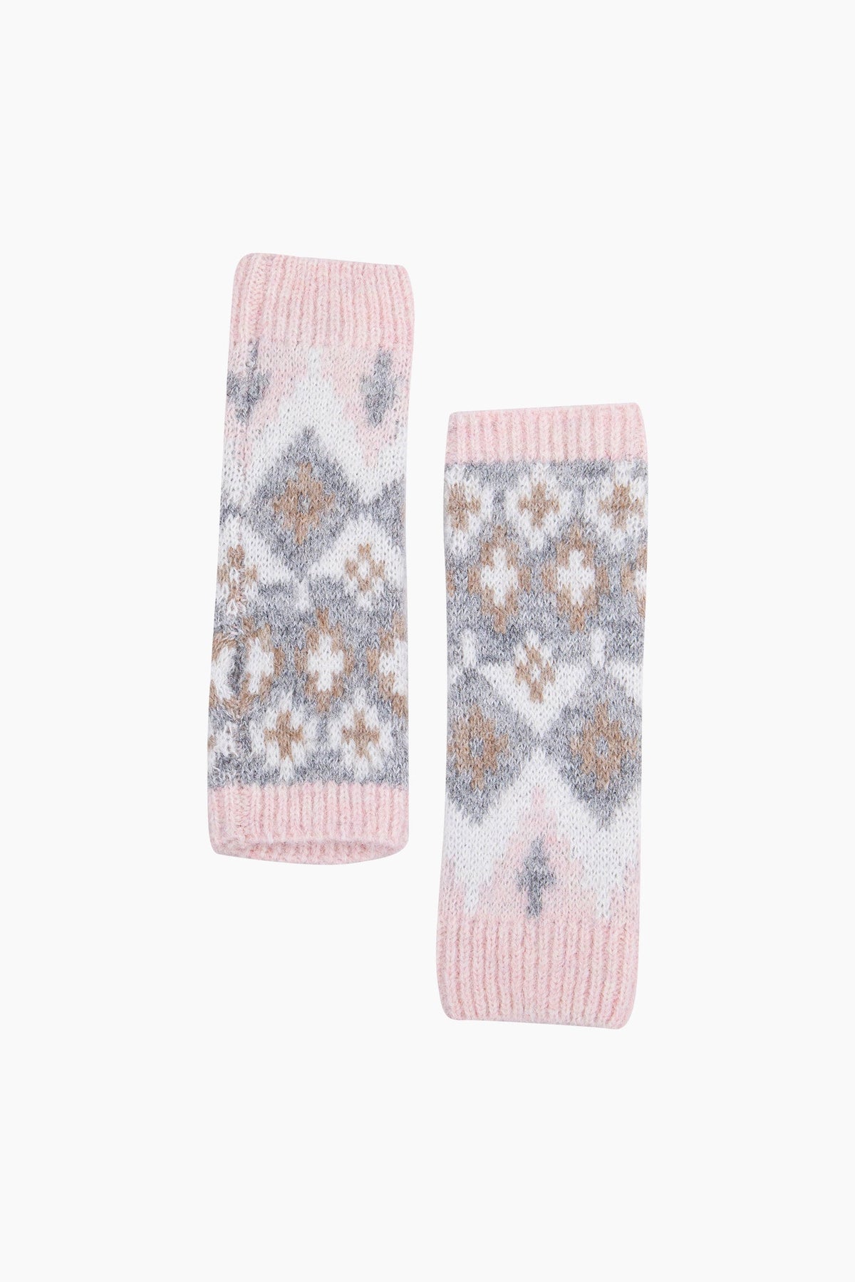 Nordic-Print-Wrist-Warmer-in-Light-Pink/Grey