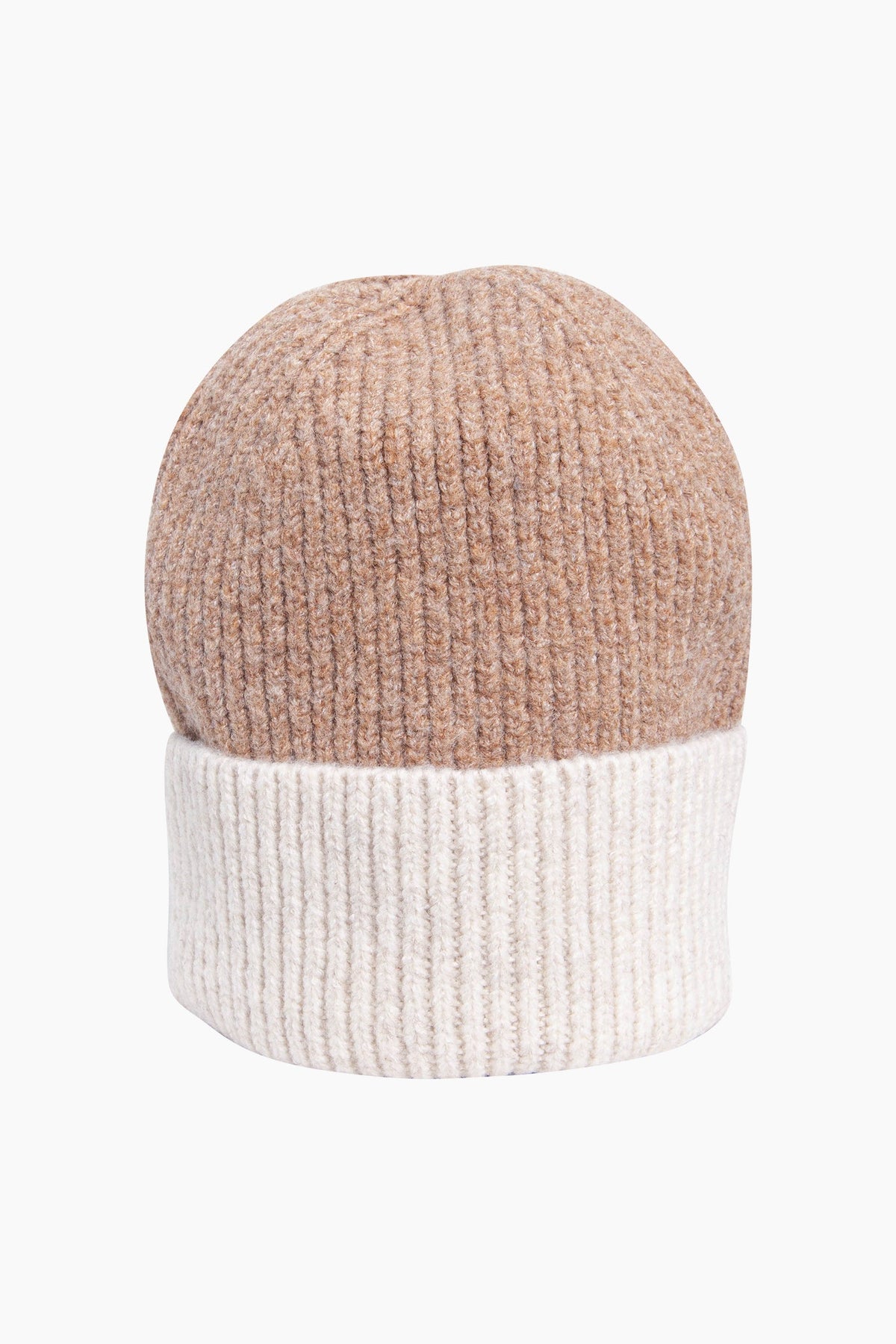 Two-Tone-Beanie-Hat-in-Beige/Cream-