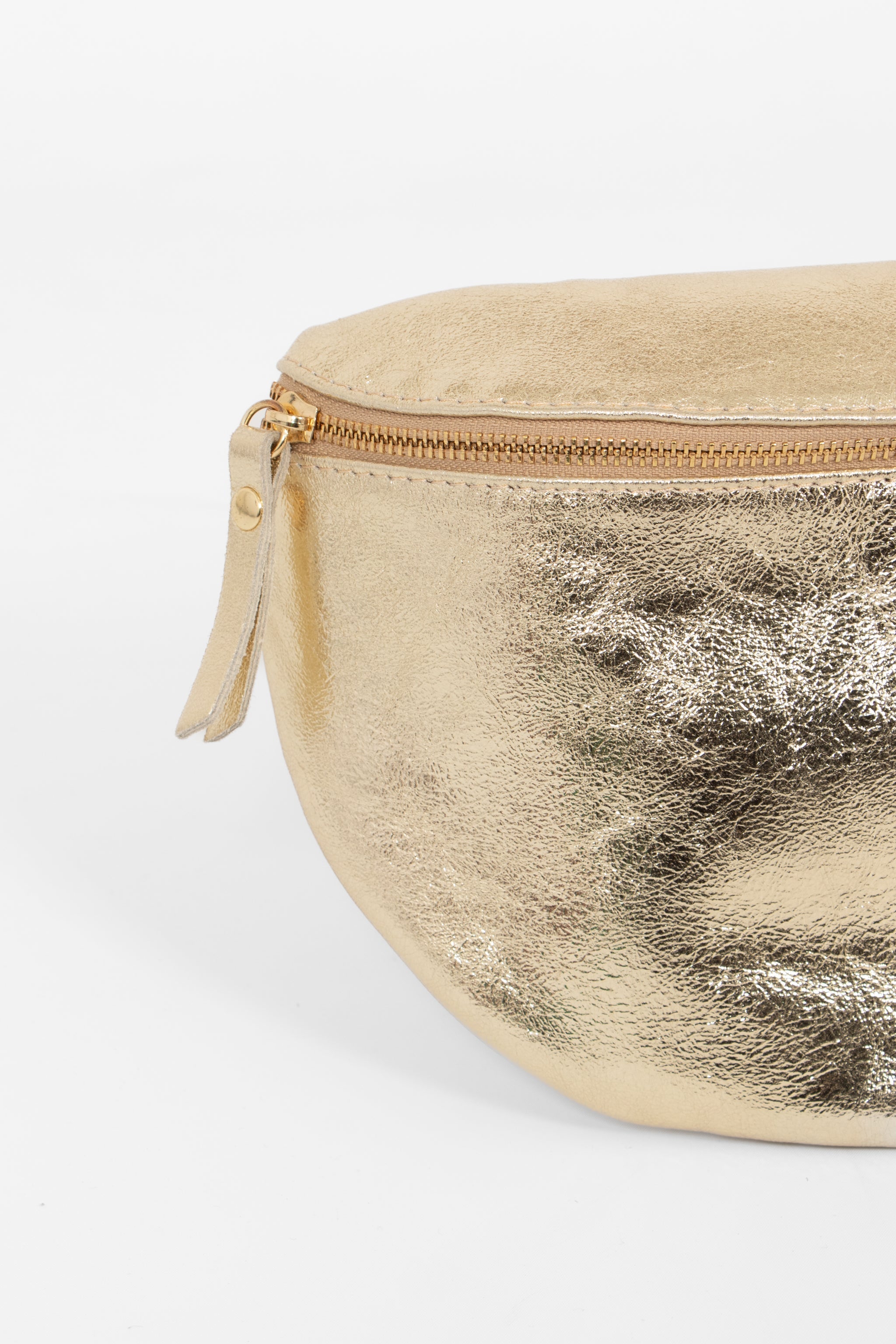 Meadow Half-Moon Crossbody Bag - Gold, Metallic
