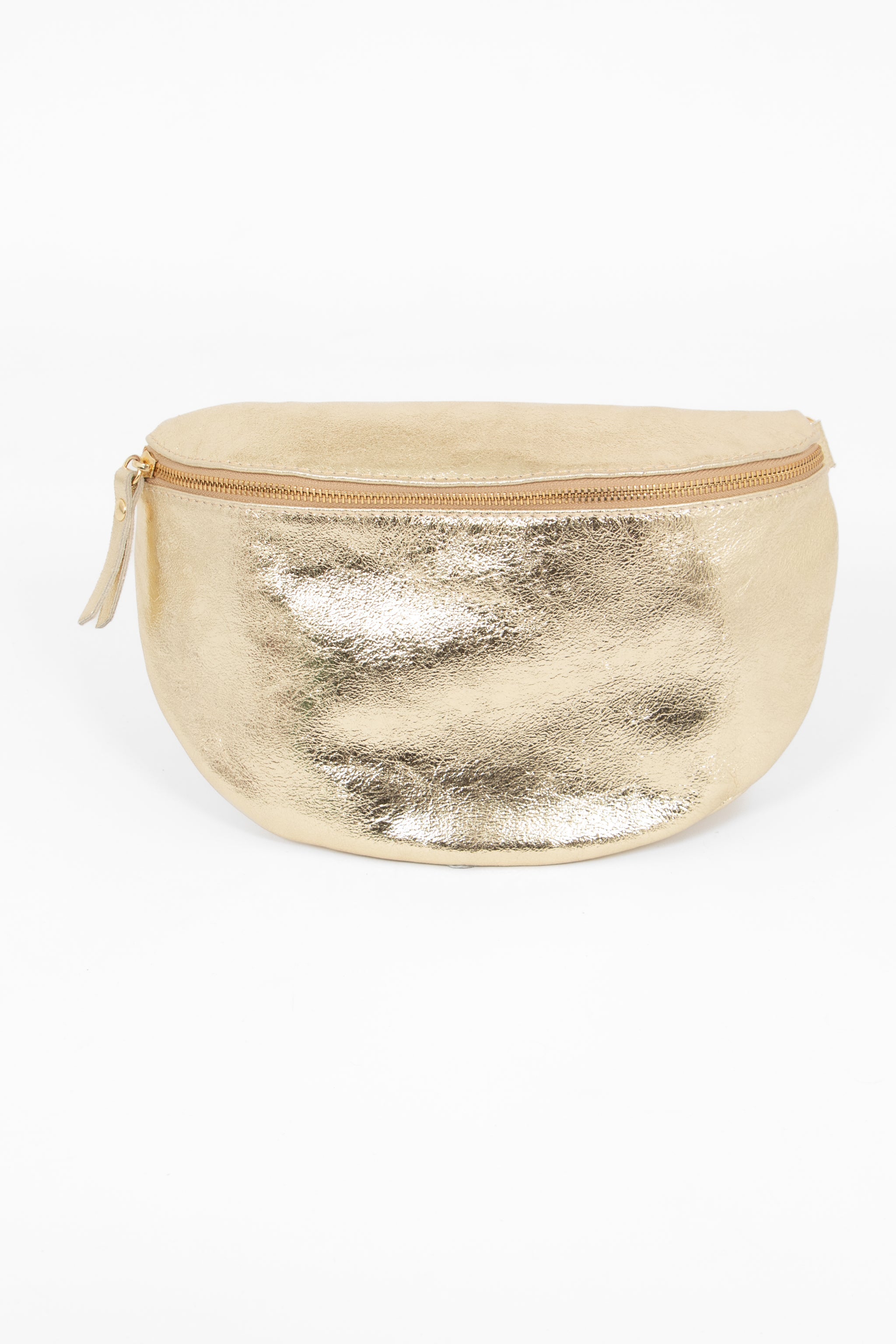 Meadow Half-Moon Crossbody Bag - Gold, Metallic