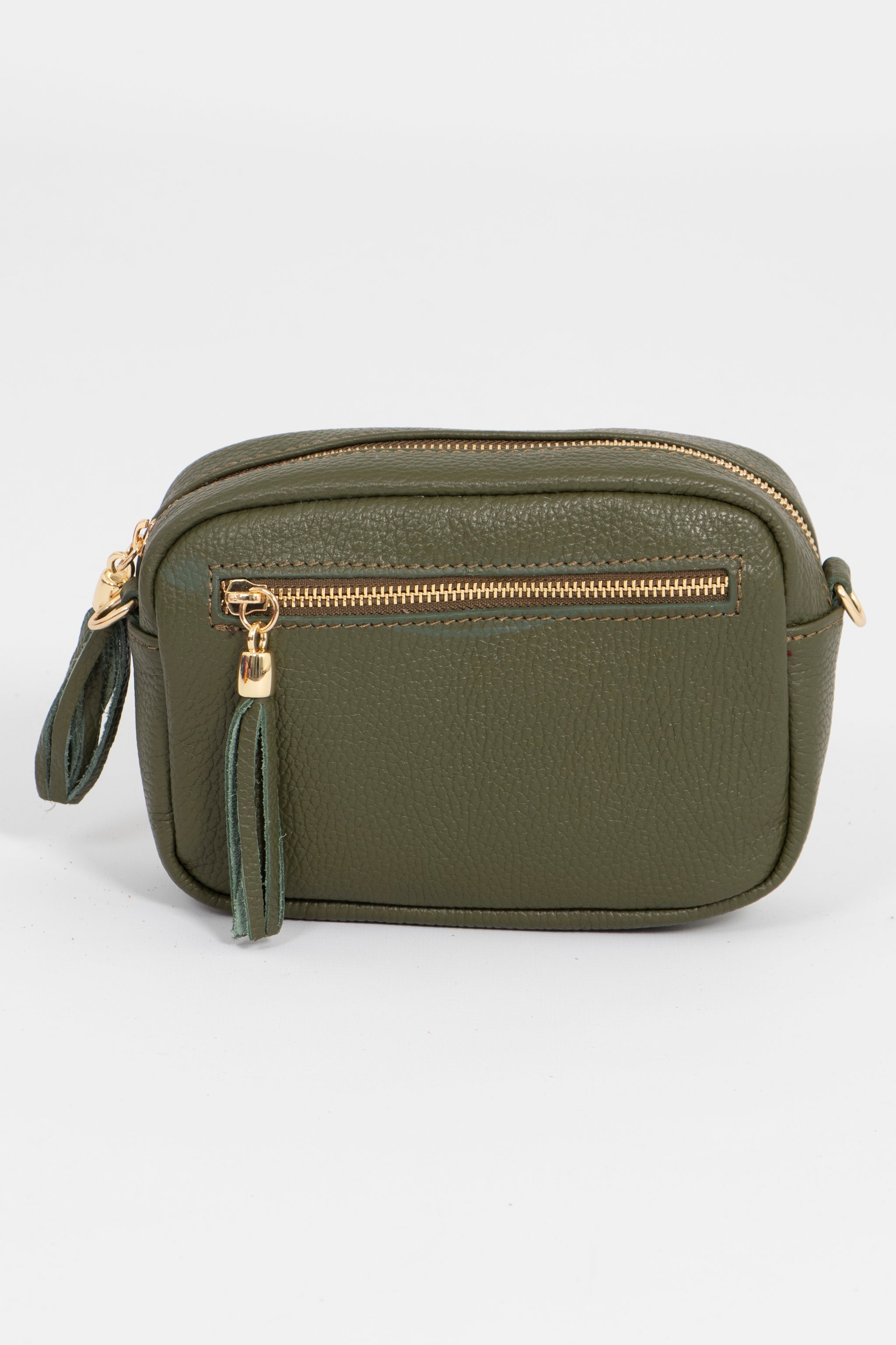Fleur Crossbody Bag - Khaki, Pebbled