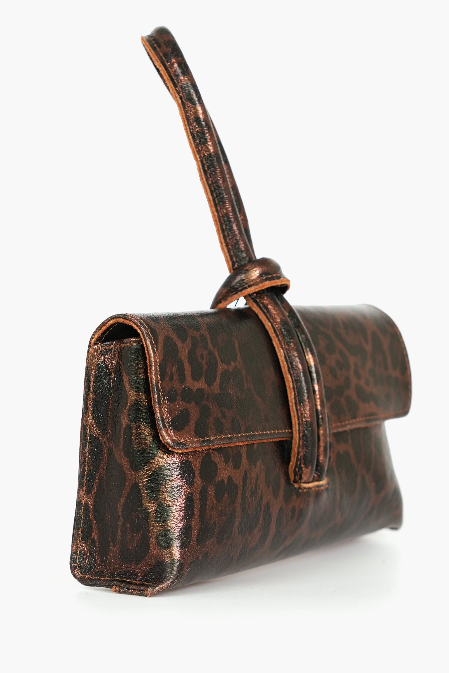 Trixie-Leopard-Print-Clutch-Bag-Metallic-Italian-Leather-in-Bronze-Side