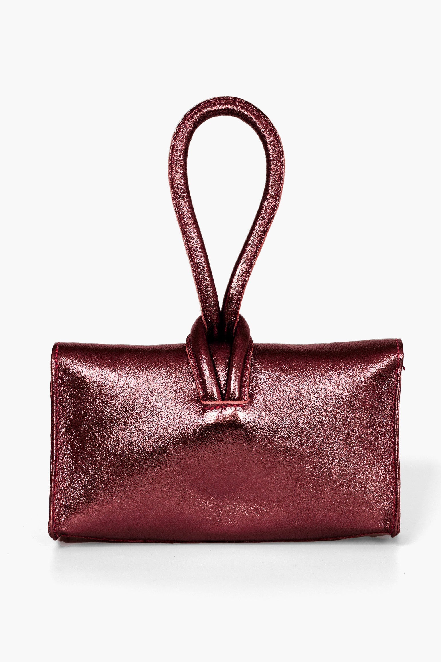 Trixie-Clutch-Bag-Metallic-Italian-Leather-in-Cherry-Back