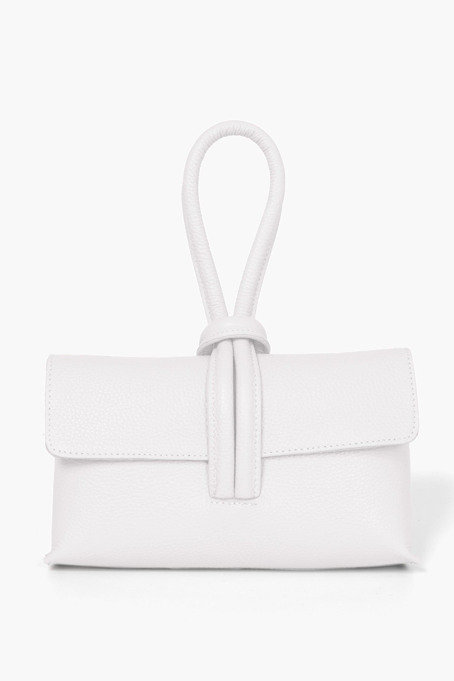 Trixie-Clutch-Bag-Pebbled-Italian-Leather-in-White-Front