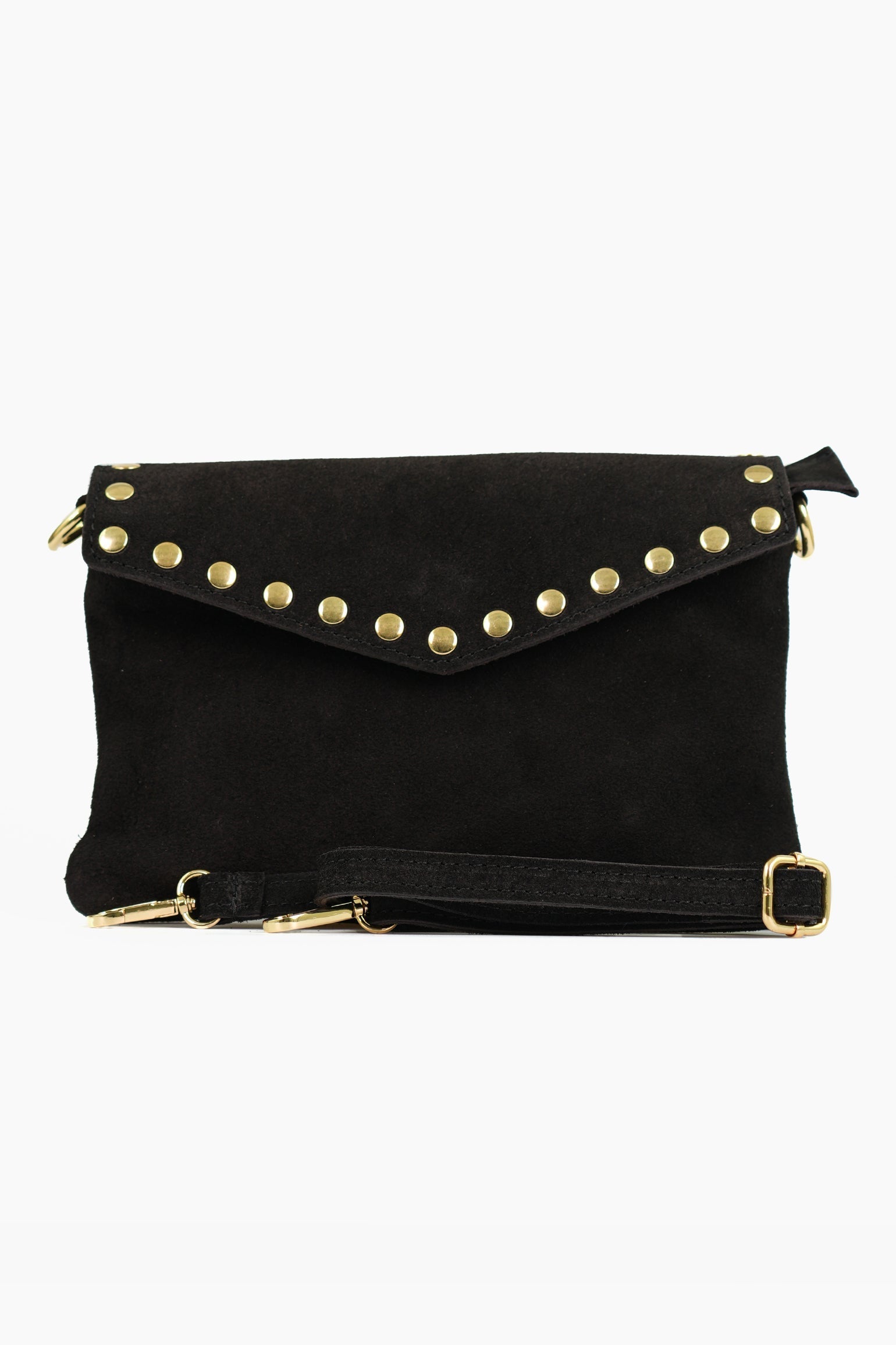 ari-italian-suede-leather-studded-envelope-clutch-black-detachable-strap