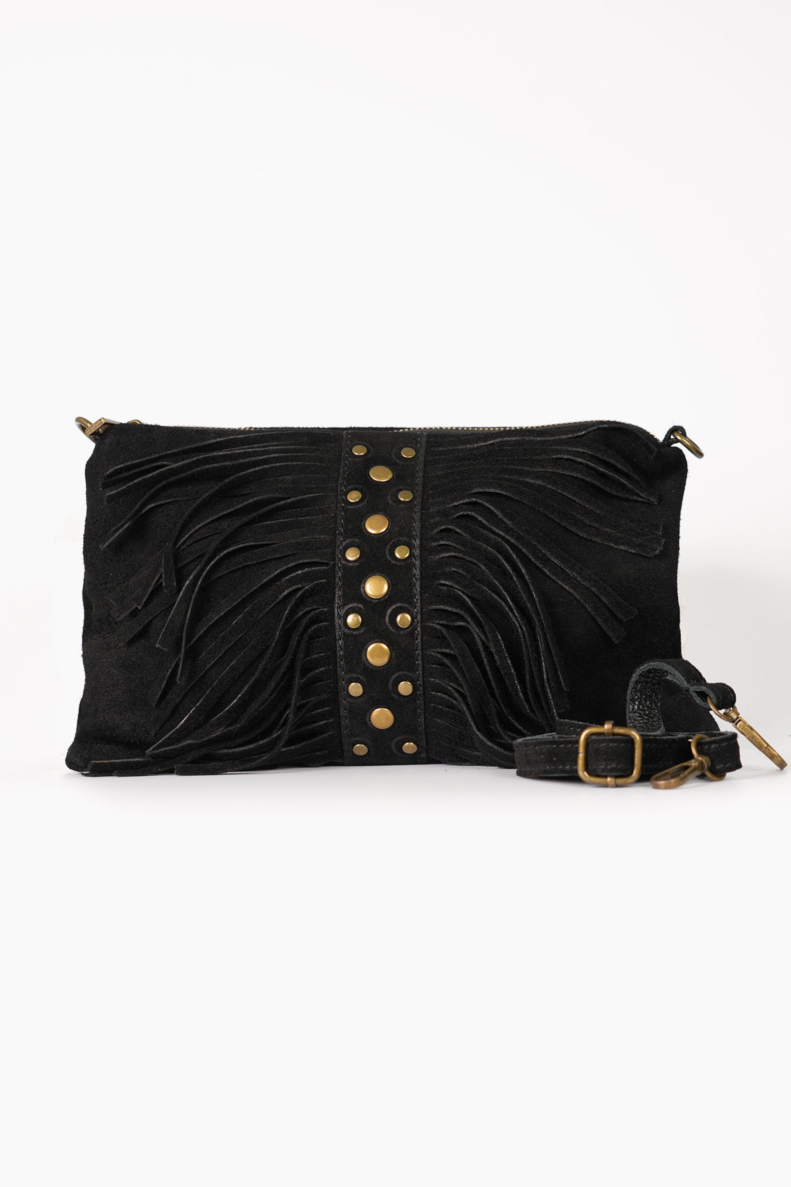 hollis-italian-suede-leather-fringed-clutch-bag-with-studs-black-detachable-strap