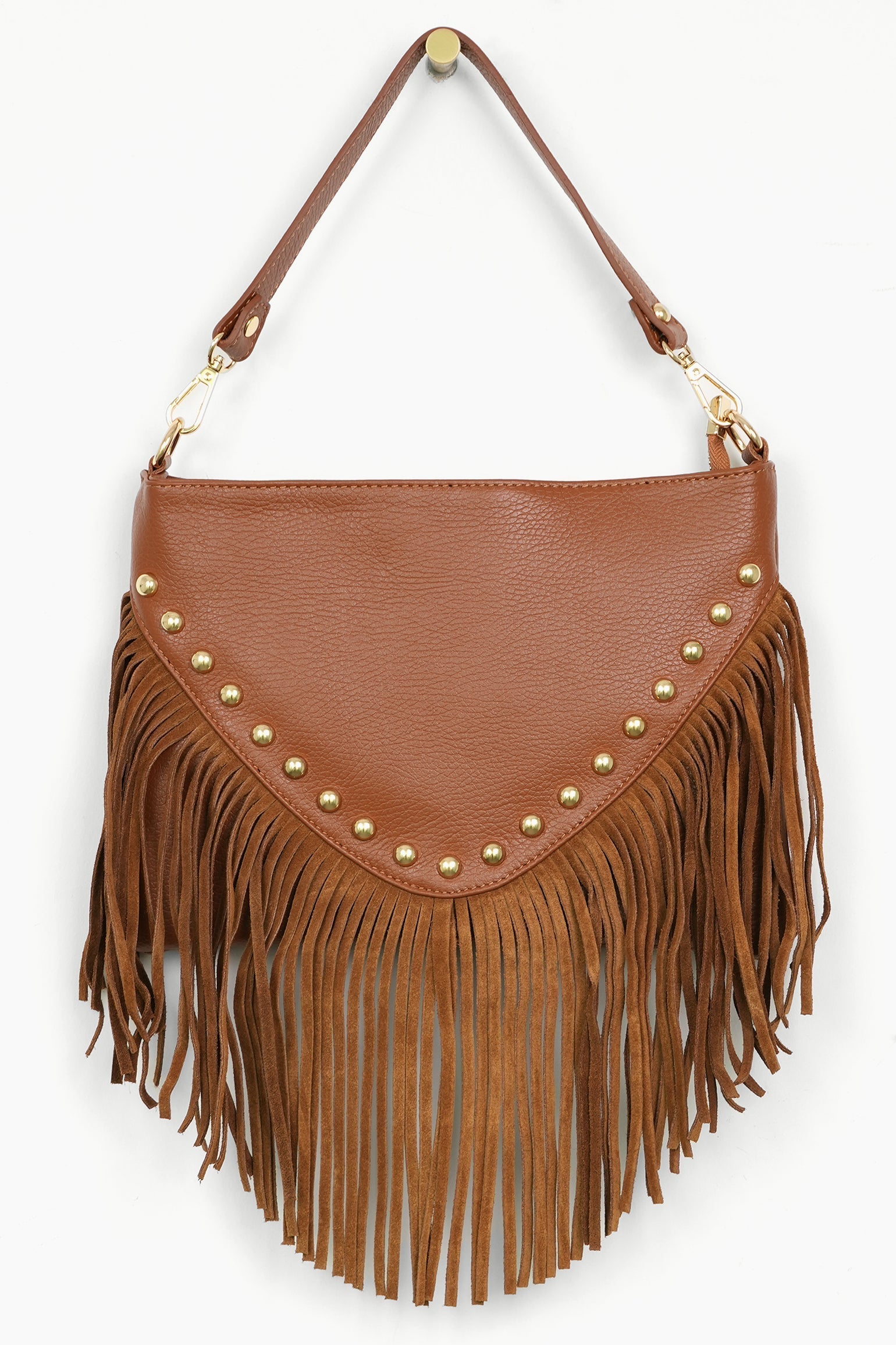 Suede-Fringed-Crossbody-Bag-Italian-Leather-in-Tan-Front