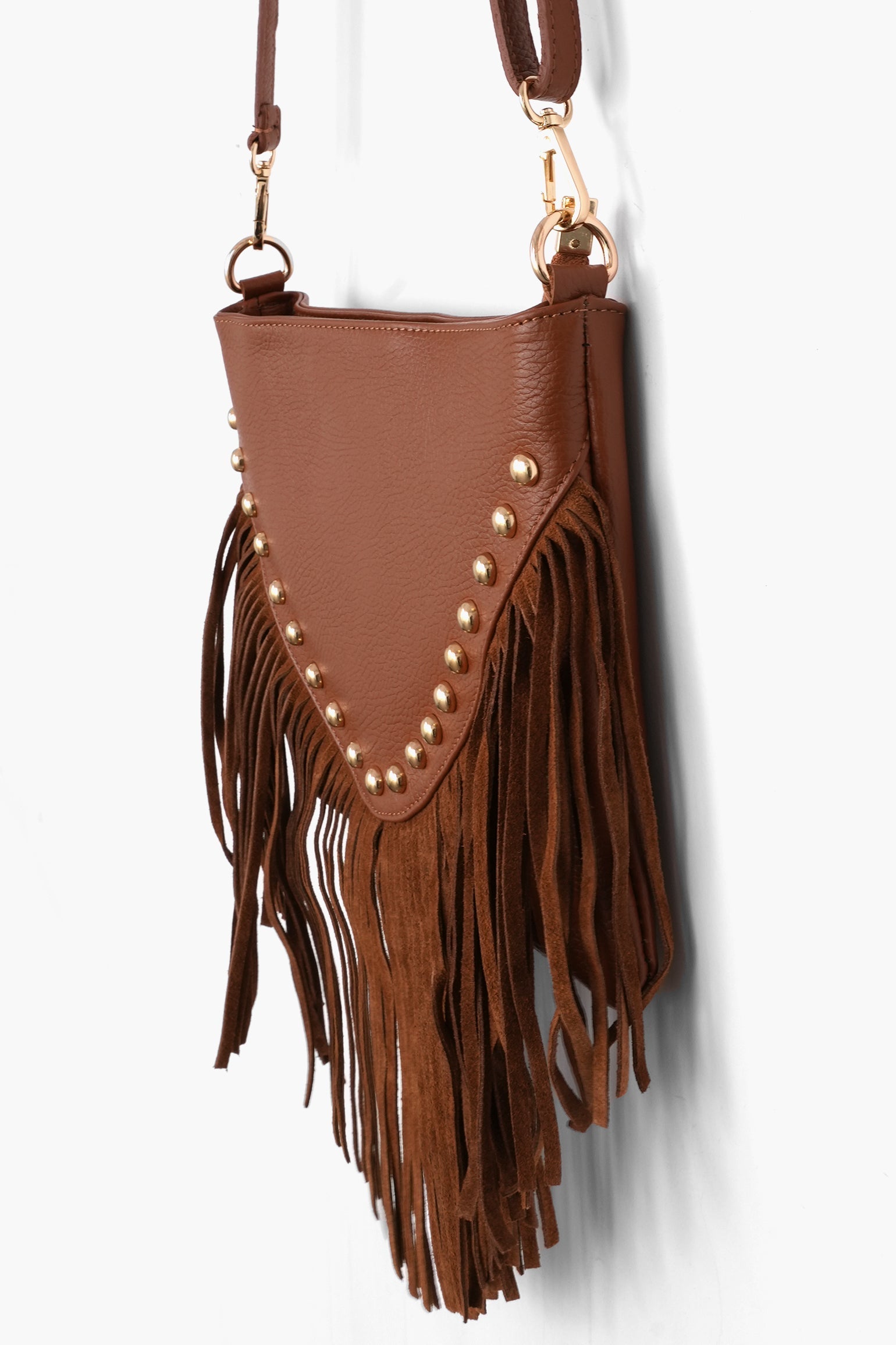 Suede-Fringed-Crossbody-Bag-Italian-Leather-in-Tan-Side