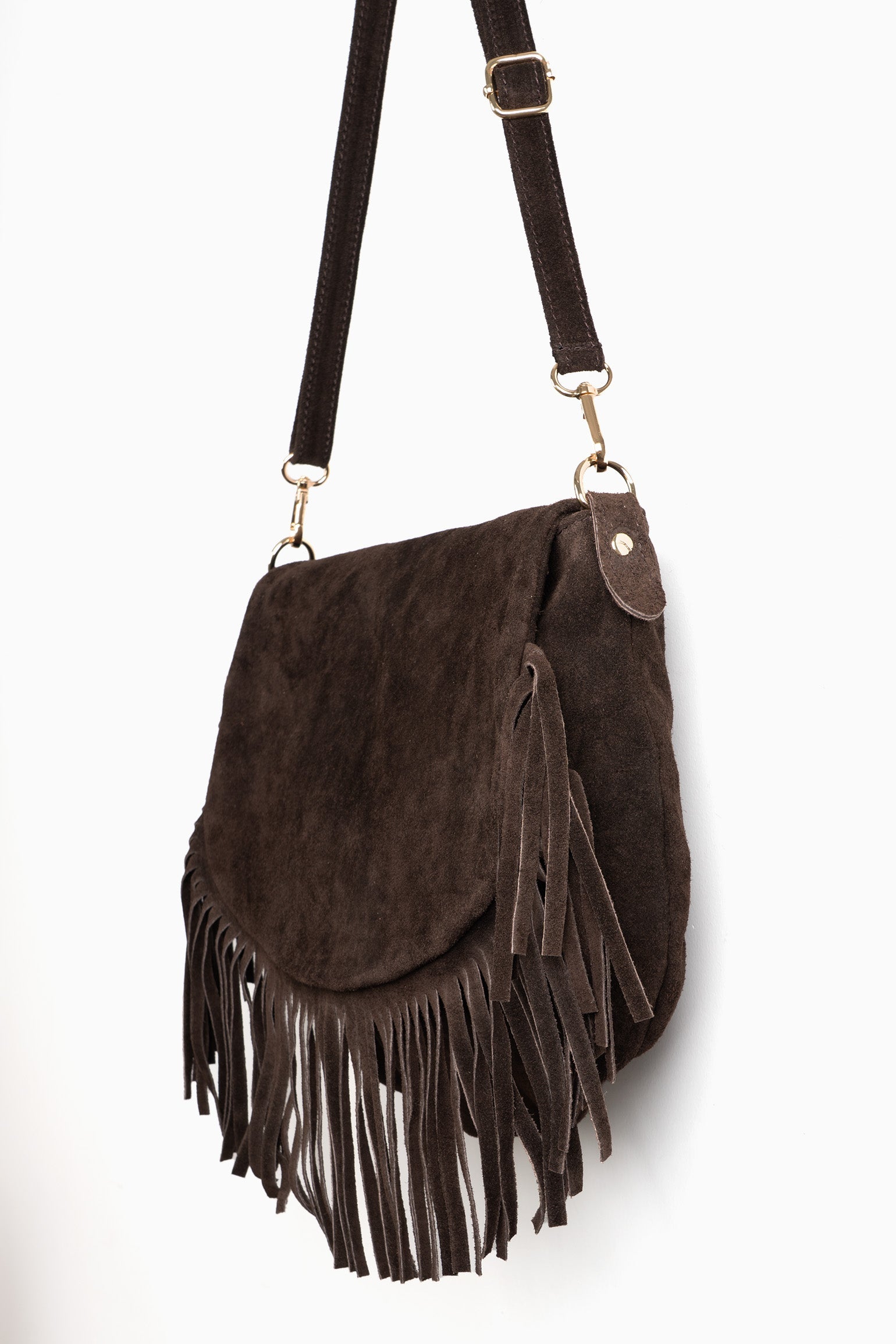 Fringed-Crossbody-Bag-Italian-Suede-Leather-in-Brown-Side