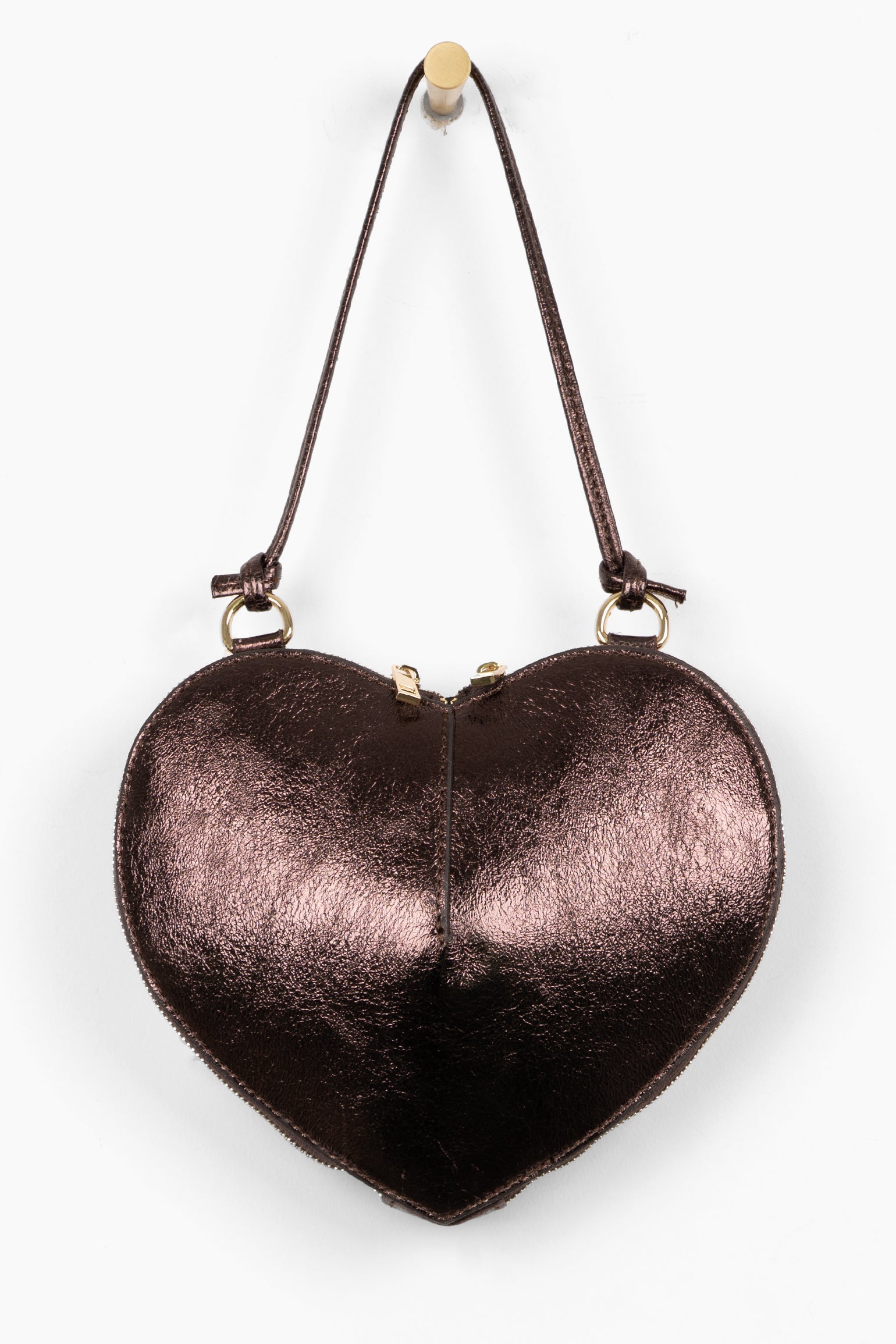 Heart-Crossbody-Bag-Metallic-Italian-Leather-in-Bronze-Front