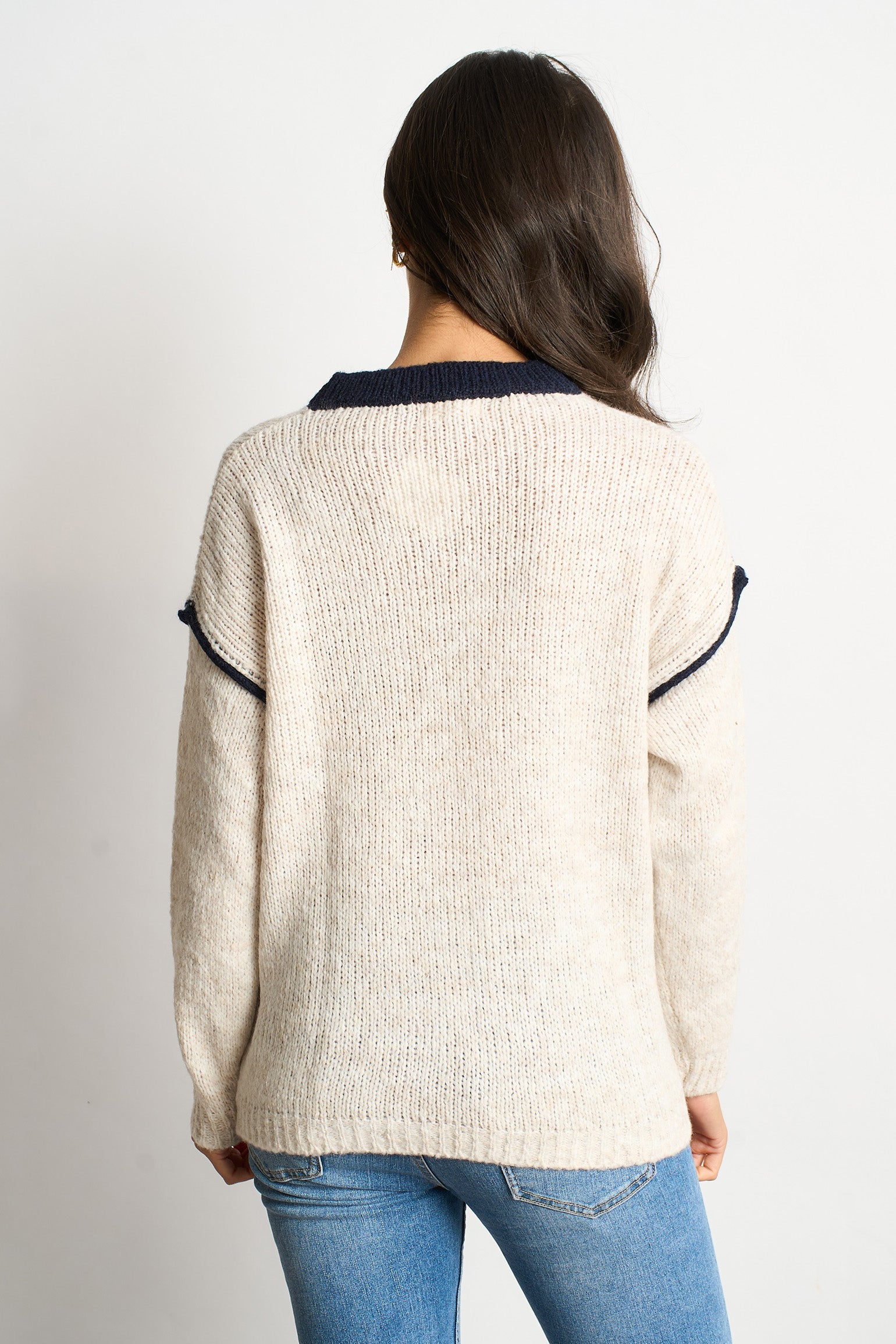 Contrast-Stitch-Italian-Wool-Blend-Jumper-in-Cream-Back-View
