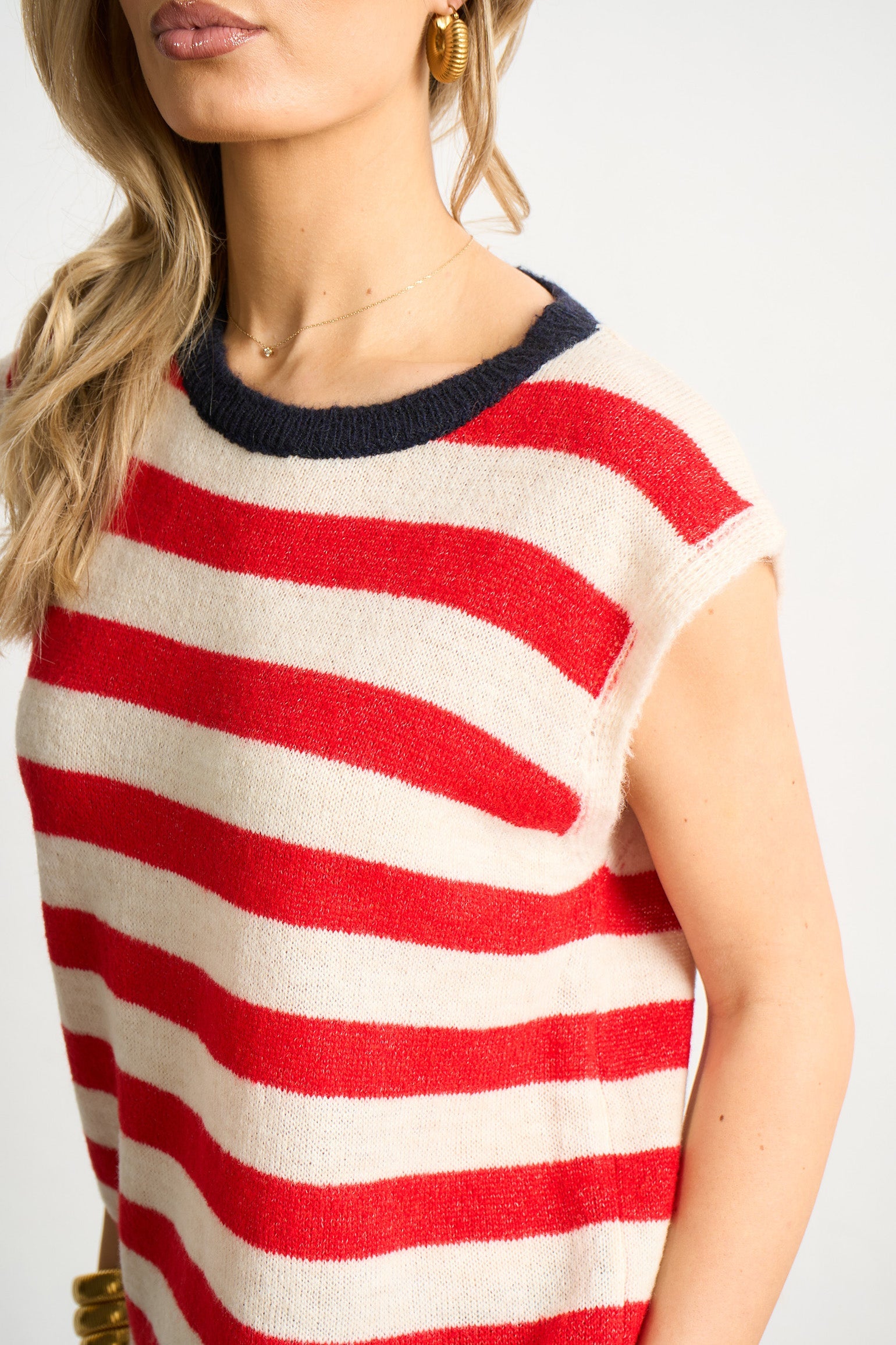 Striped-Italian-Wool-Blend-Tank-Top-in-Red-closeup