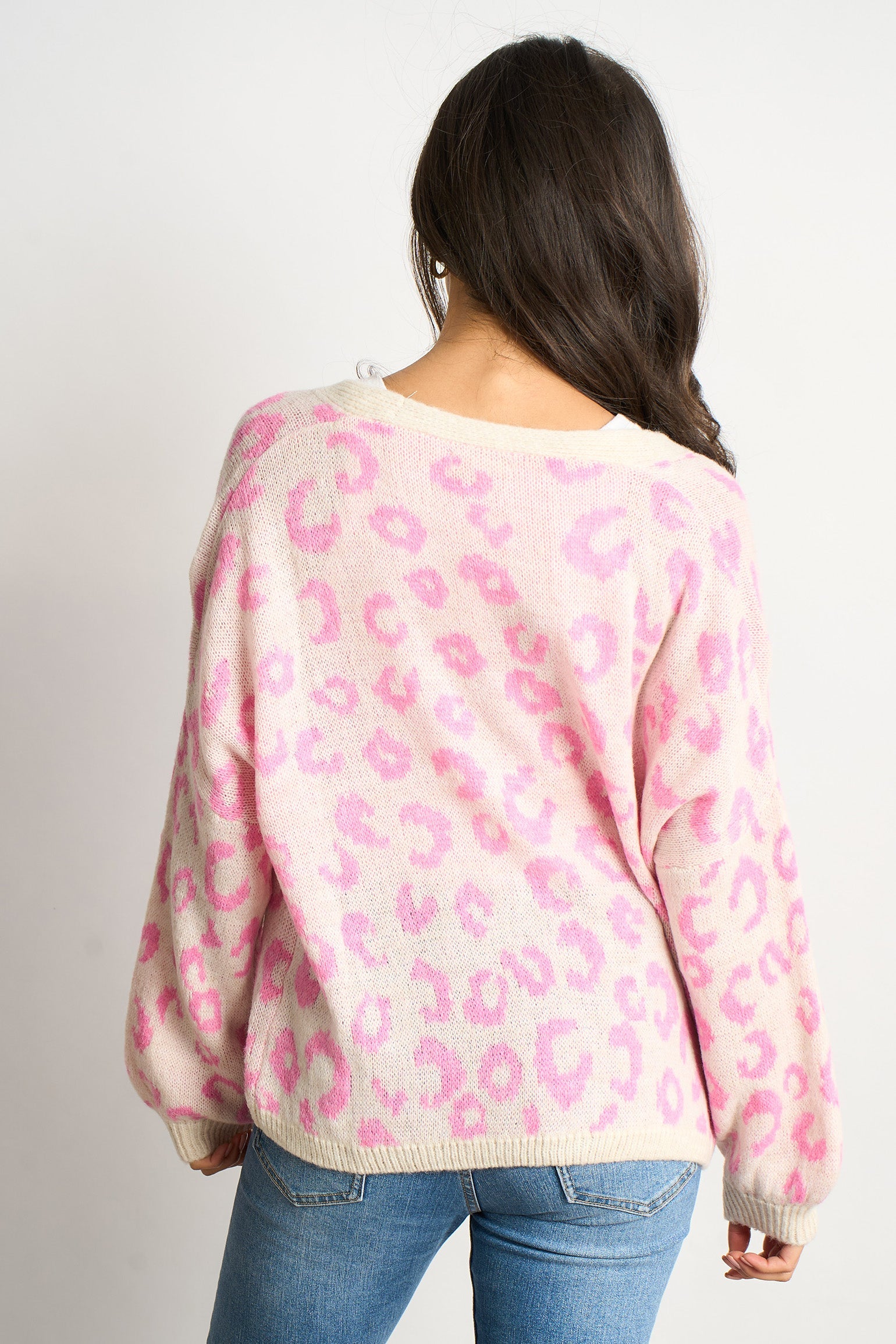 Leopard-Print-Italian-Wool-Blend-Cardigan-in-Cream-Pink-Back