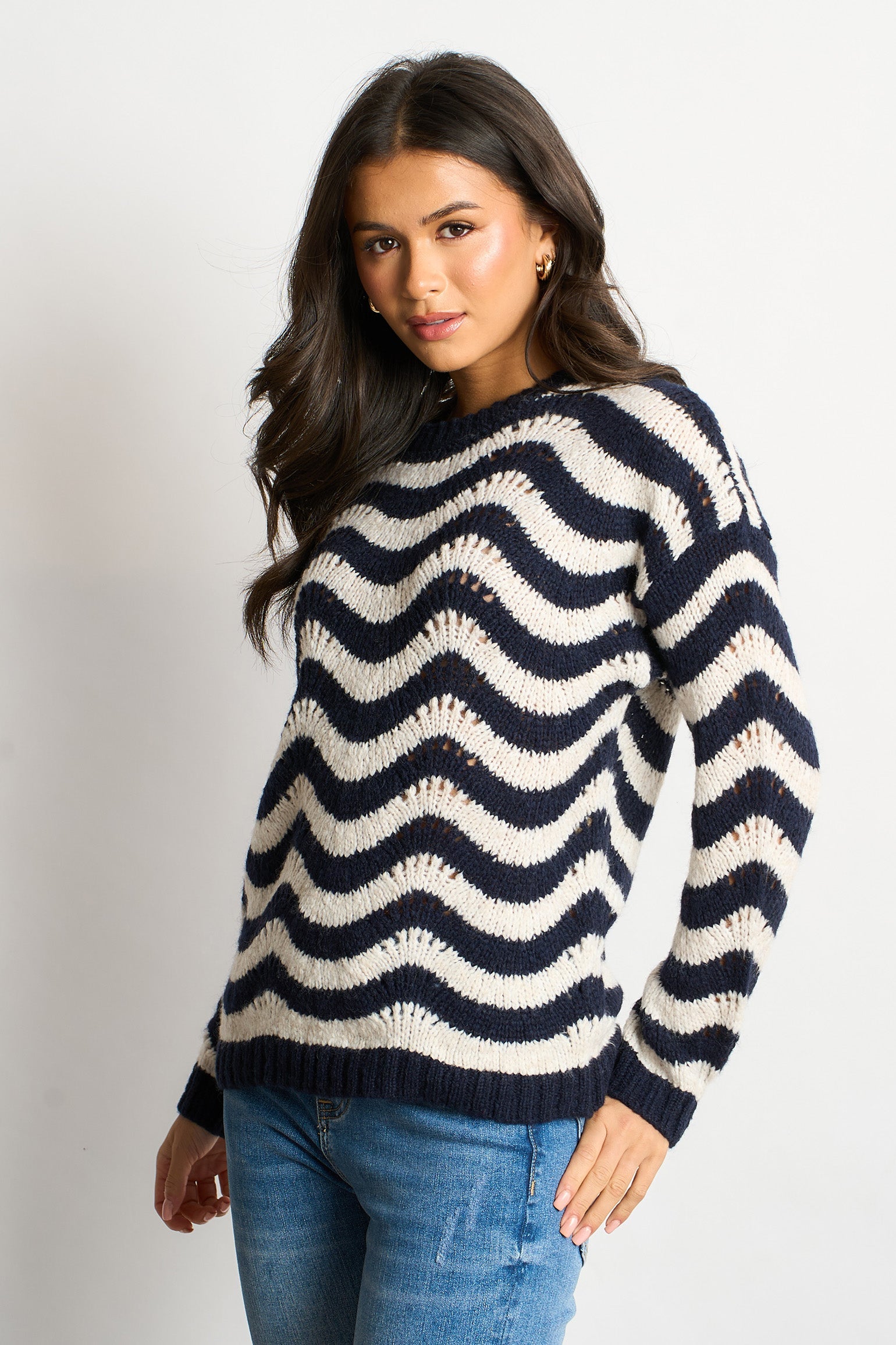 Wave-Stripe-Scalloped-Italian-Wool-Blend-Jumper-in-Cream-Navy-Blue-side