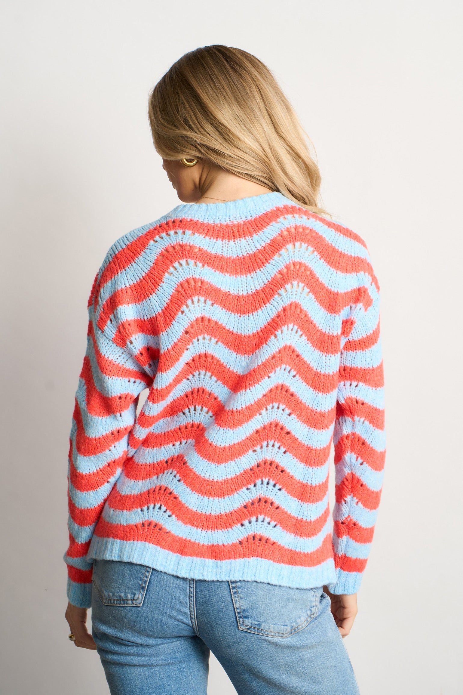 Wave-Stripe-Scalloped-Italian-Wool-Blend-Jumper-in-Blue/Coral-back